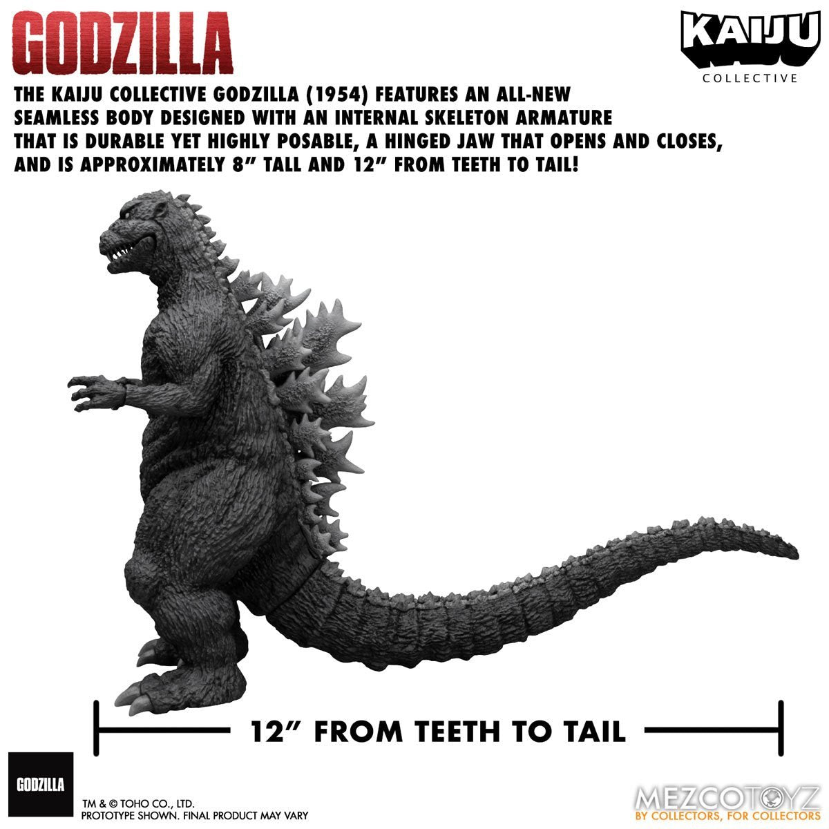 Godzilla (1954) Mezco Kaiju Collective Godzilla (Black & White)、mySite、hgirdovlk