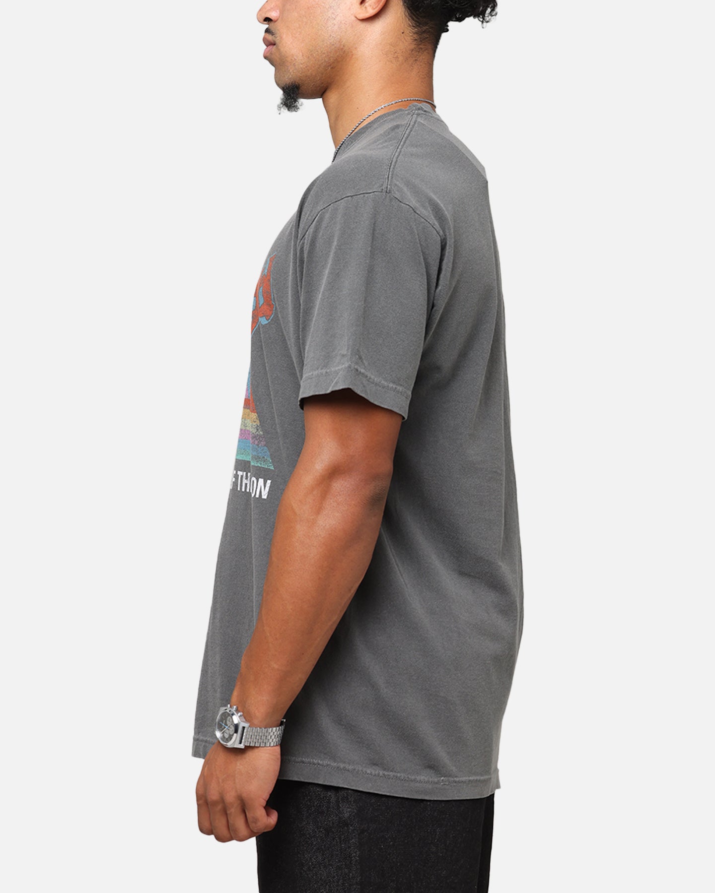 Pink Floyd Dark Side Rainbow T-Shirt Faded Black、mySite、zt4zffjzw