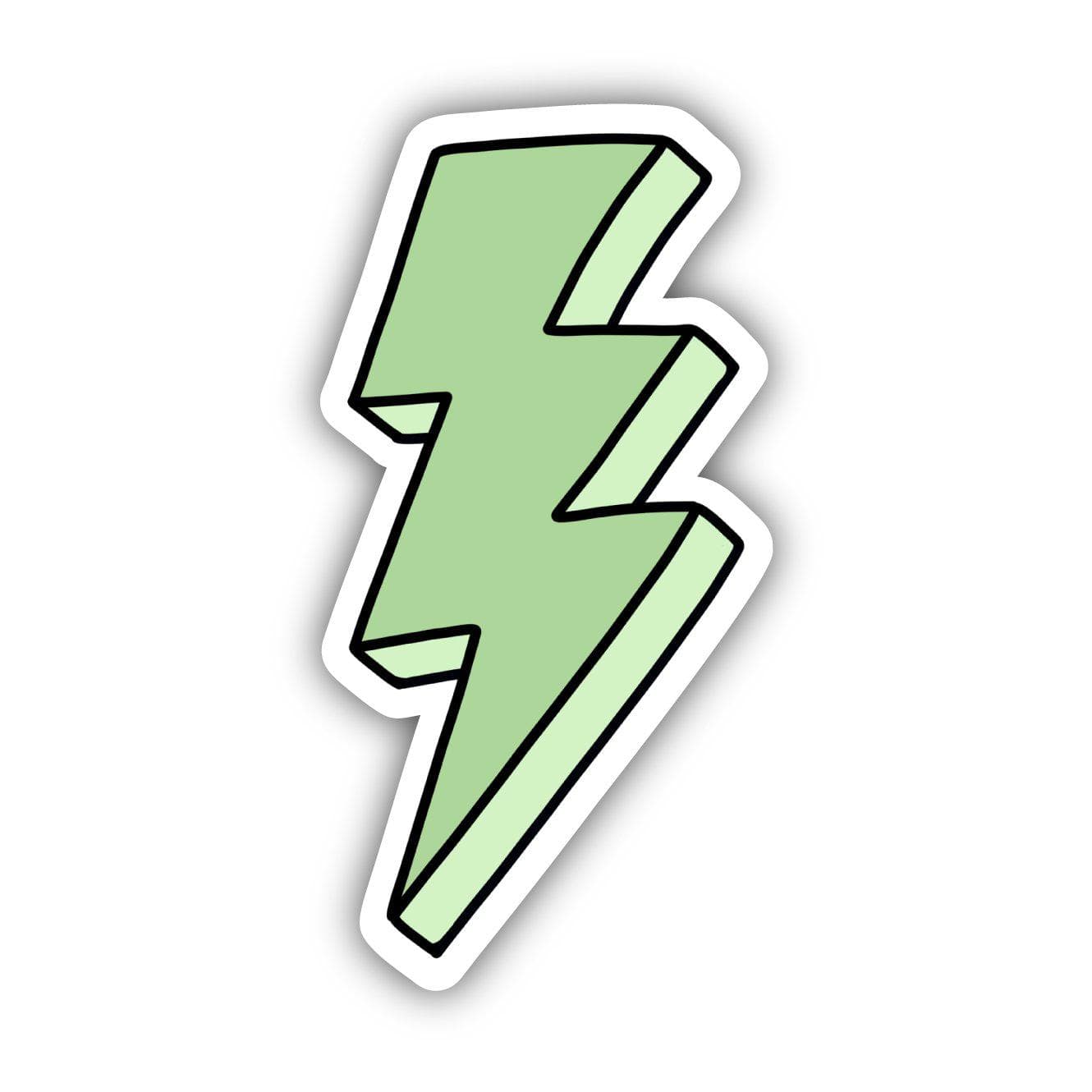  Green Long Lightning Bolt Aesthetic Sticker、mySite、elrpsem3k