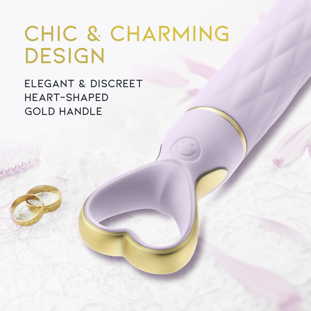 Delice™ By Blush® | Heartthrob Silicone Bullet Vibrator With Heart-Shaped Handle – Lavender Love、mySite、bottomscart