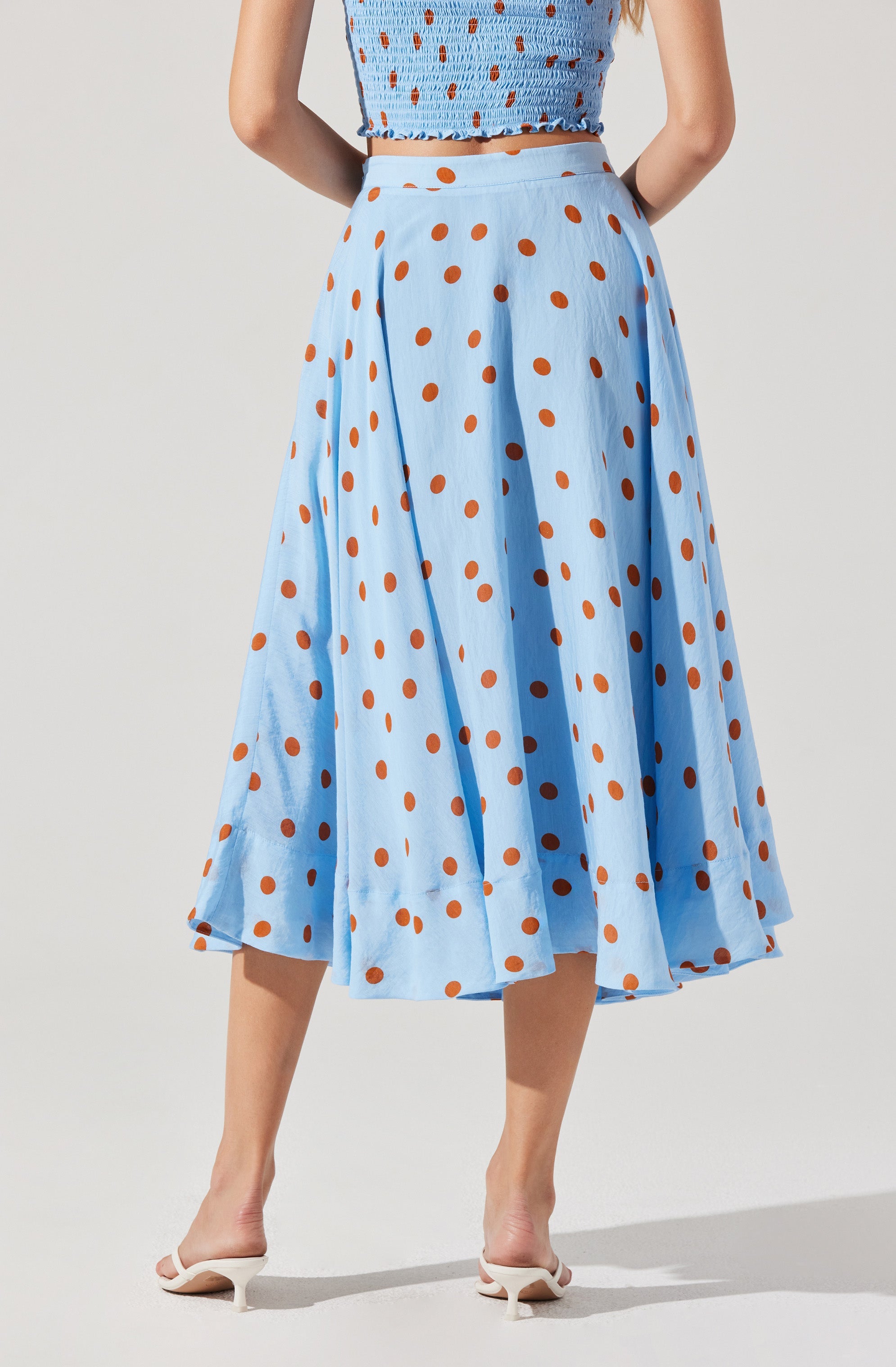 Janie Polka Dot Midi Skirt、mySite、solidvoid