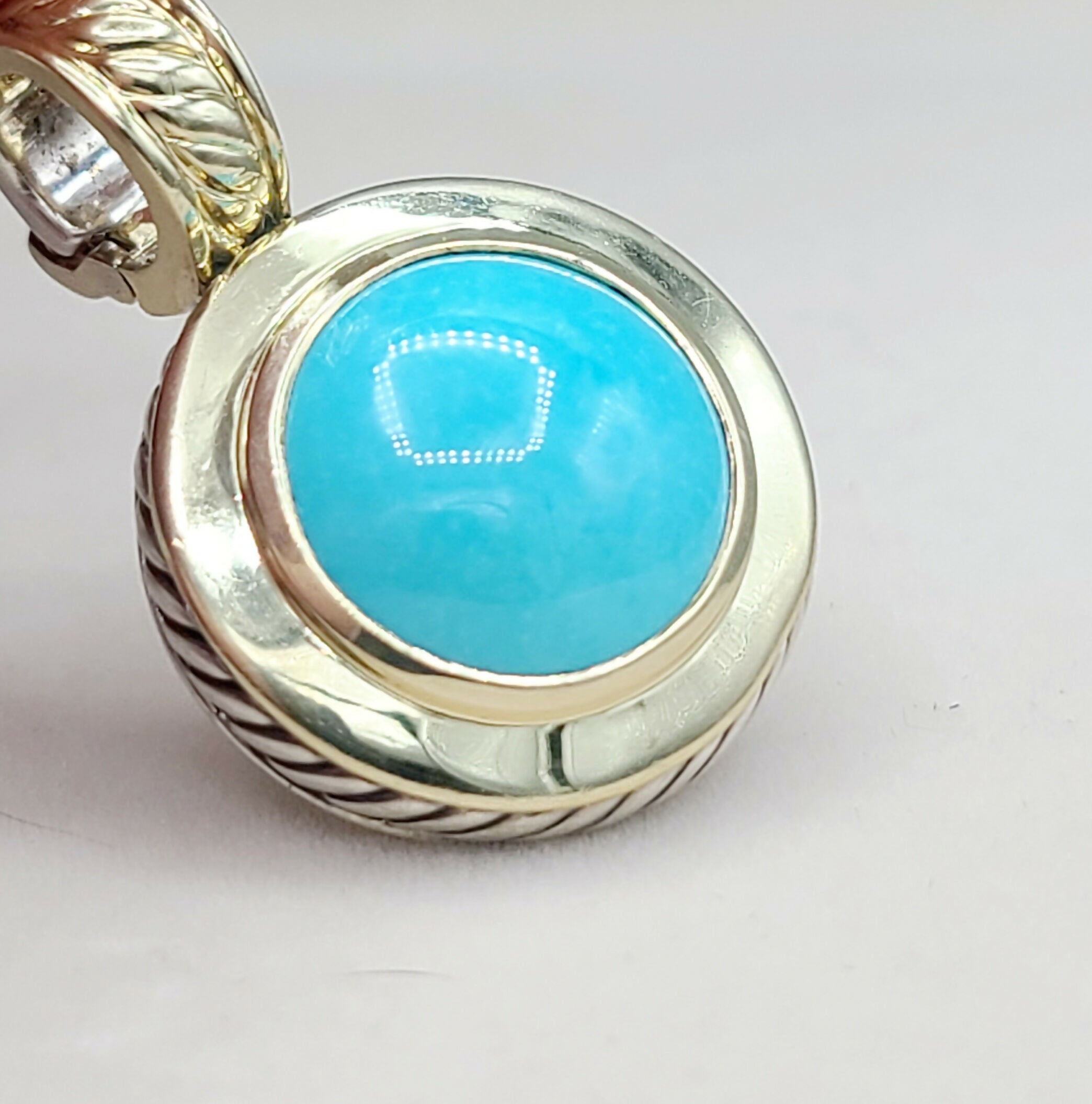 David Yurman Cerise Pendant Enhancer Turquoise & Gold、mySite、hinf8tx79