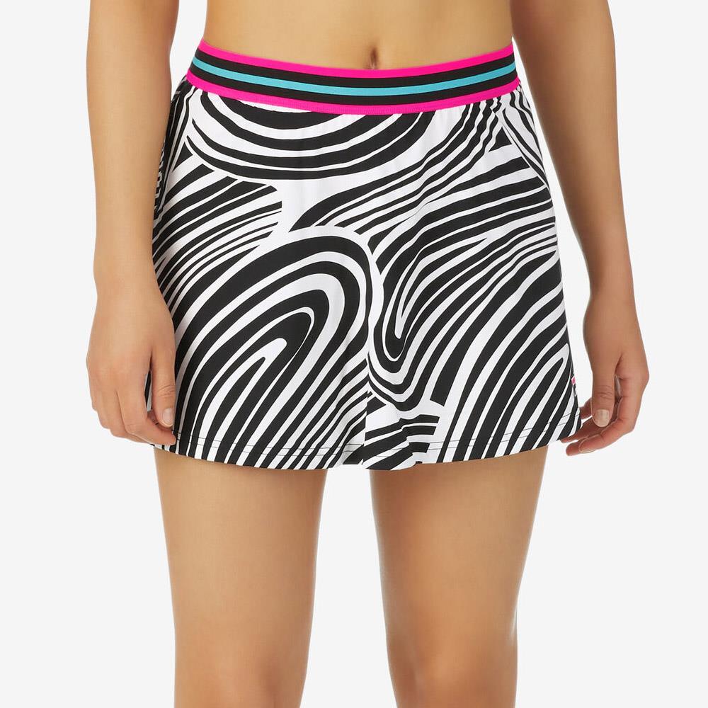 Fila Women's Tie Breaker High Waist Skort - Swirl/Pink Glow