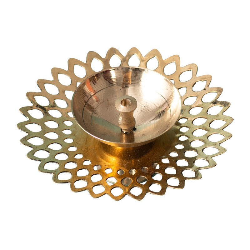Brass Diya Stand | Golden Finish | Set of 2、mySite、camillekostekn