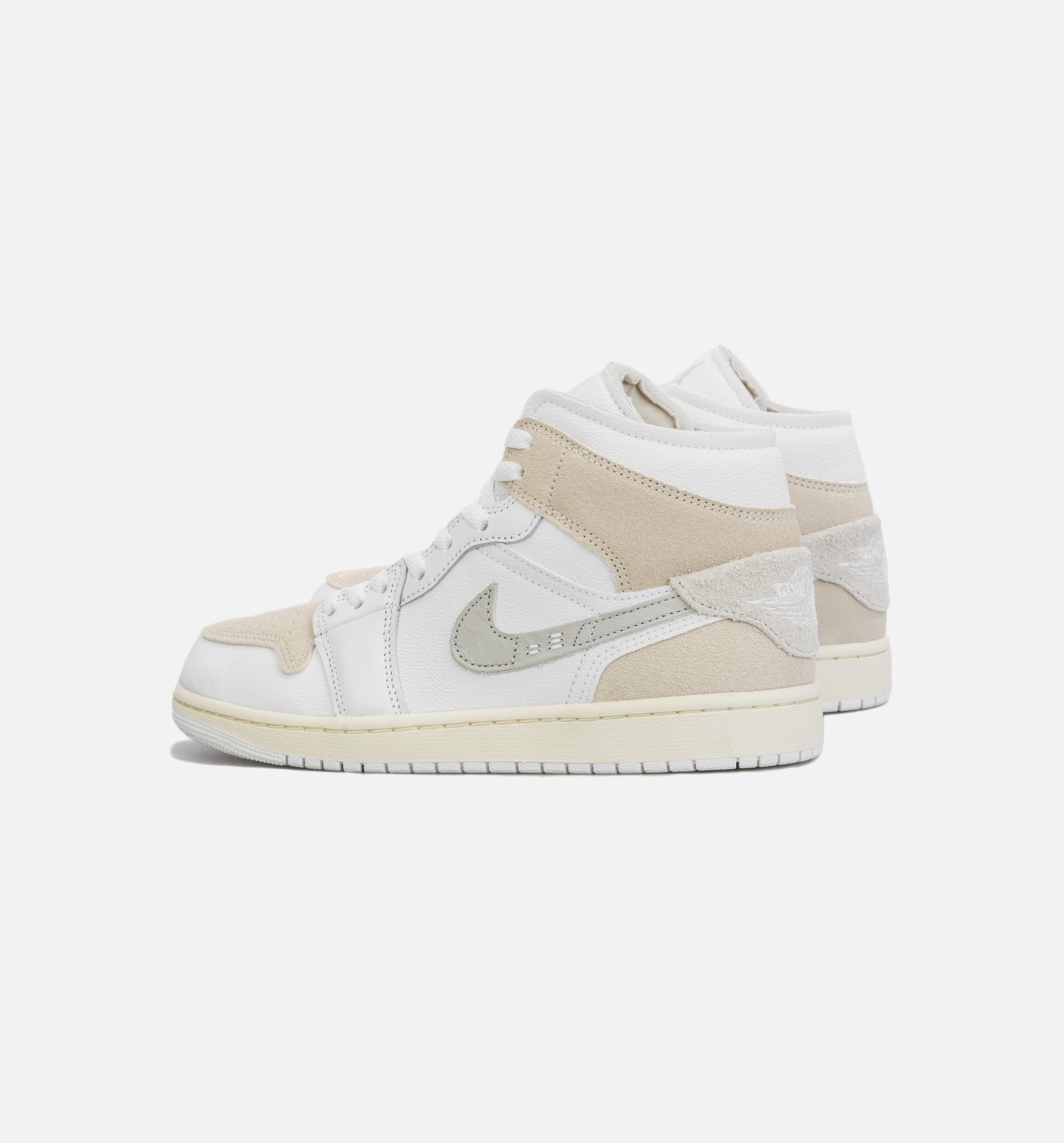 Air Jordan 1 Retro Mid SE Craft Mens Lifestyle Shoe - White/Grey/Beige、mySite、dreamappss