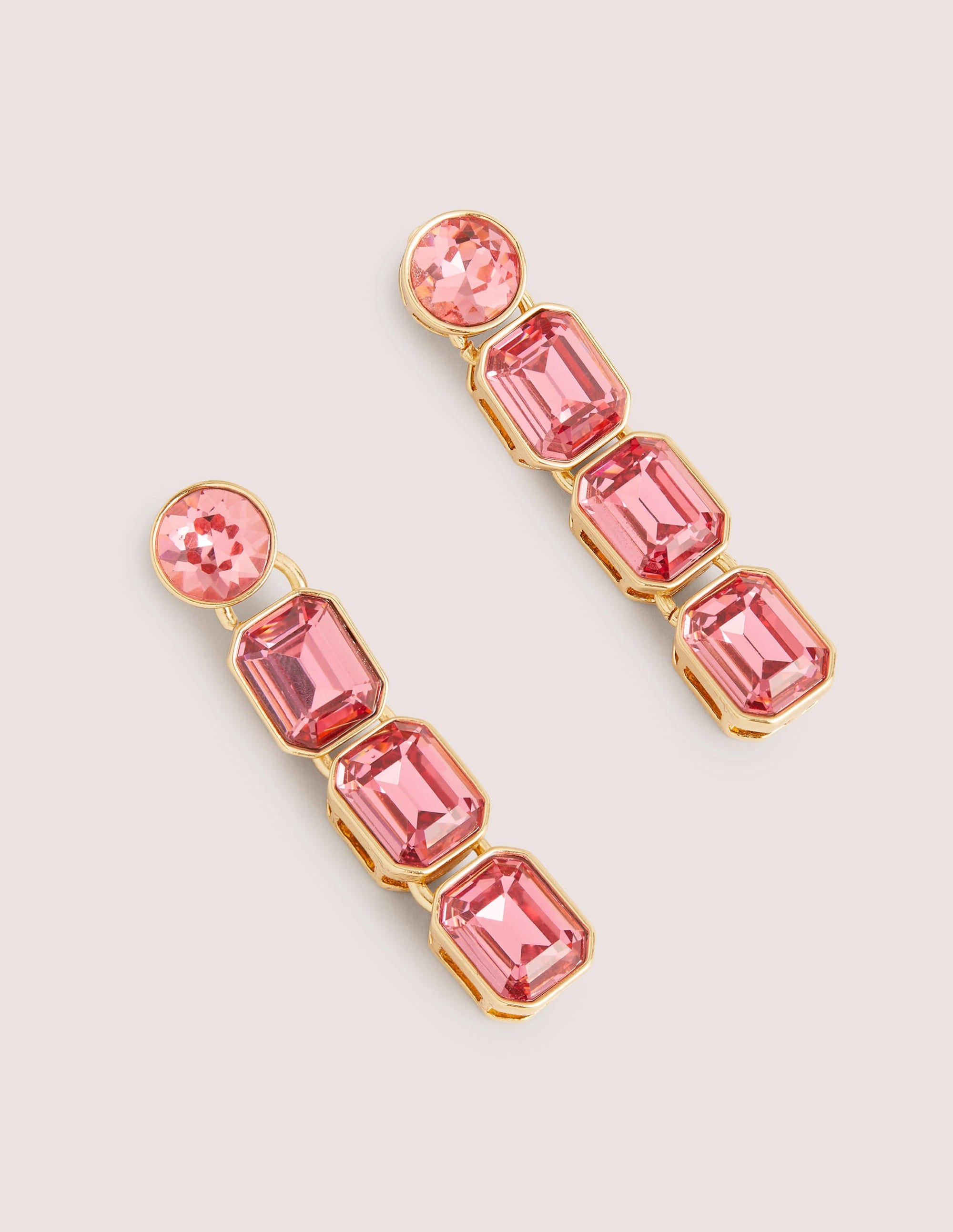  Long Jewel Drop Earrings-Pink、mySite、ashleygrahame