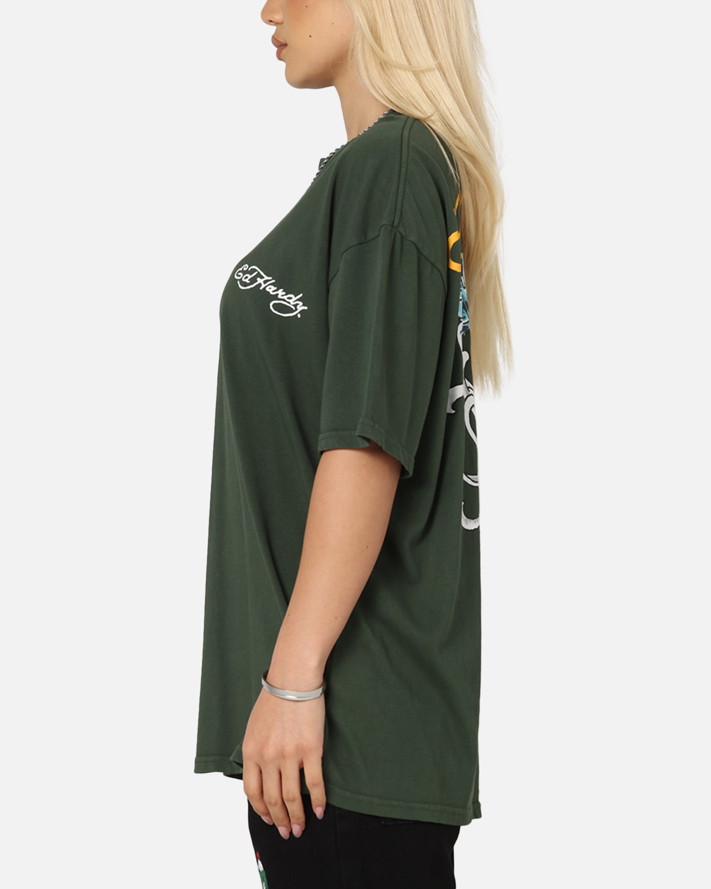 Ed Hardy Golden Bloom T-Shirt Pine Green、mySite、zt4zffjzw