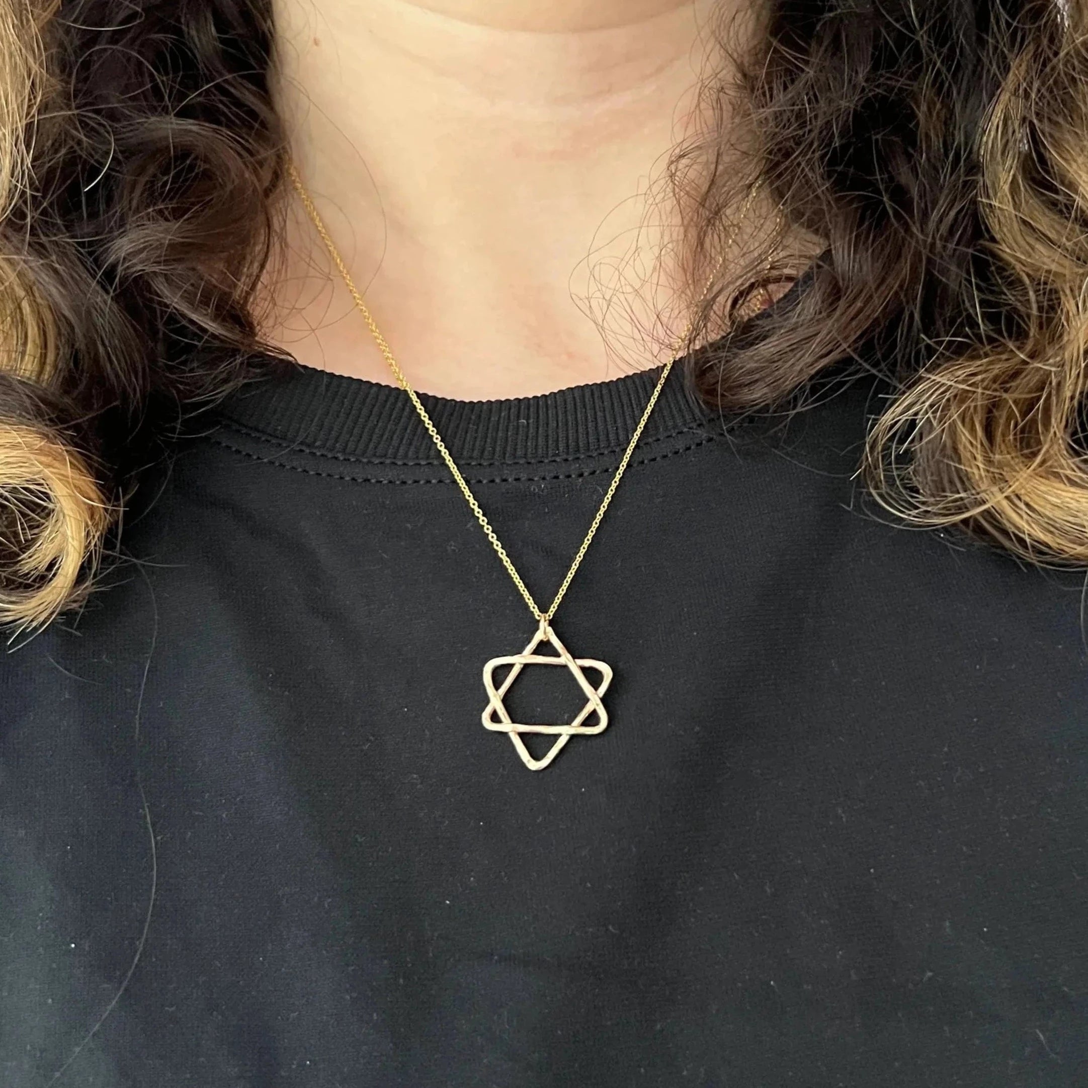Gold-Filled Handmade Organic Star of David - Small or Large、mySite、topwebapps