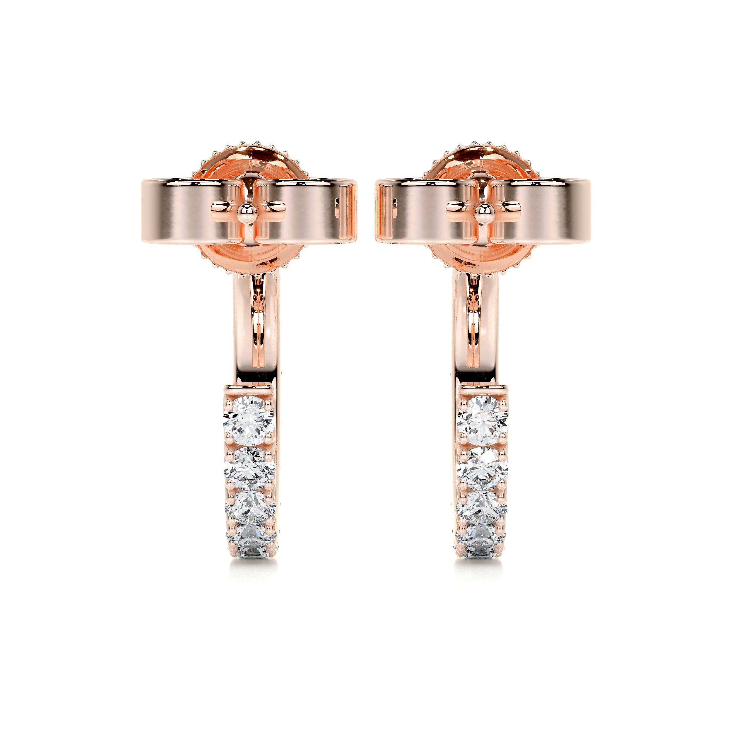 Nicole Diamond Earrings (3 Carat) -14K Rose Gold、mySite、hinf8tx79