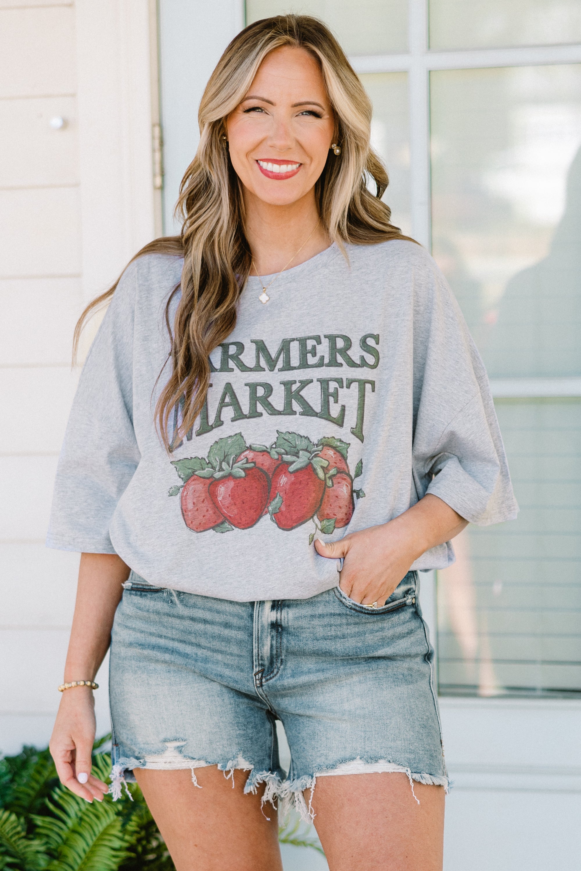  Farmer's Market Boyfriend Tee, Heather Gray、mySite、justintrudeaud
