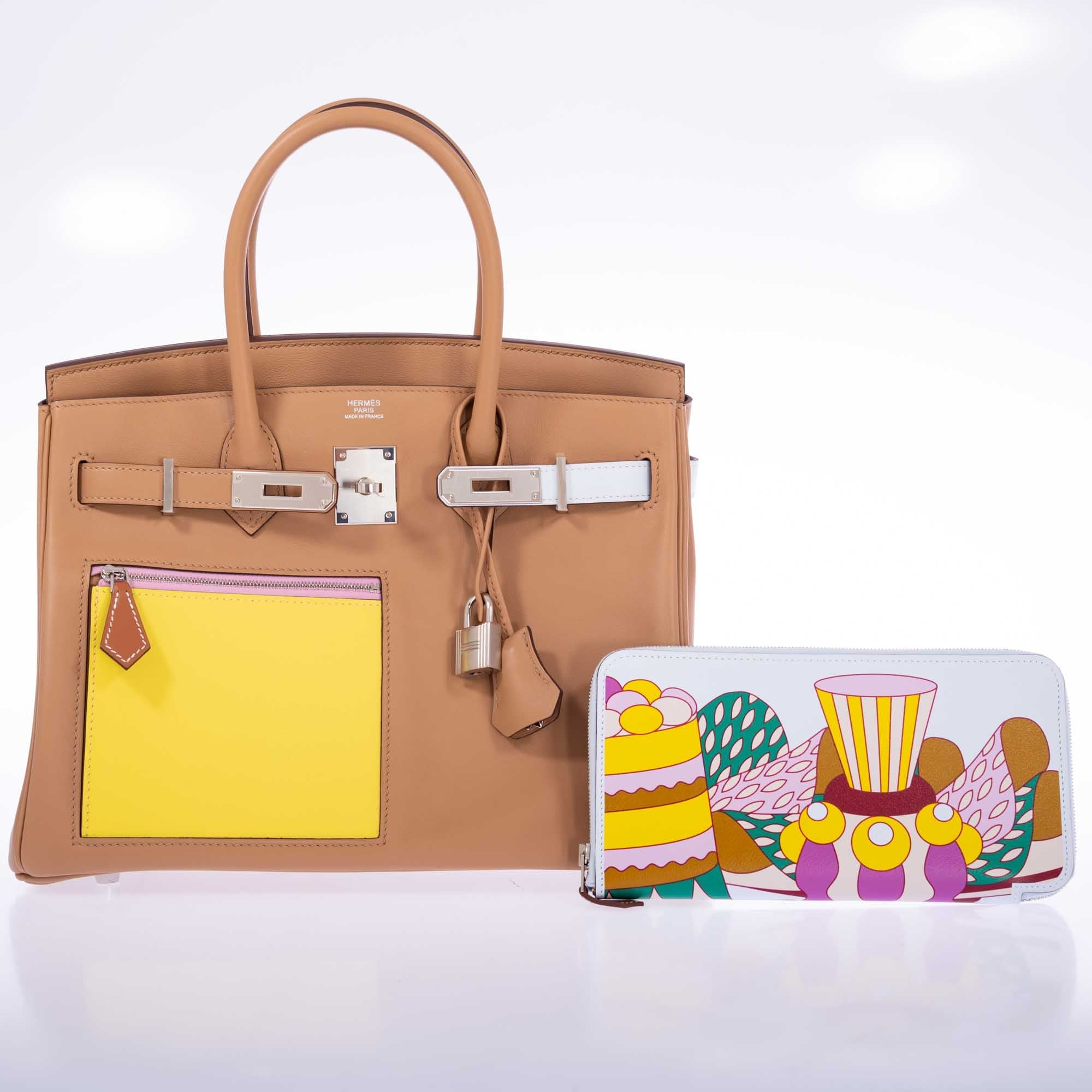 Hermès Birkin 30 Colormatic Chai, Lime, Blue Brume, Cassis Swift Leather Palladium Hardware、mySite、garminoutage.com