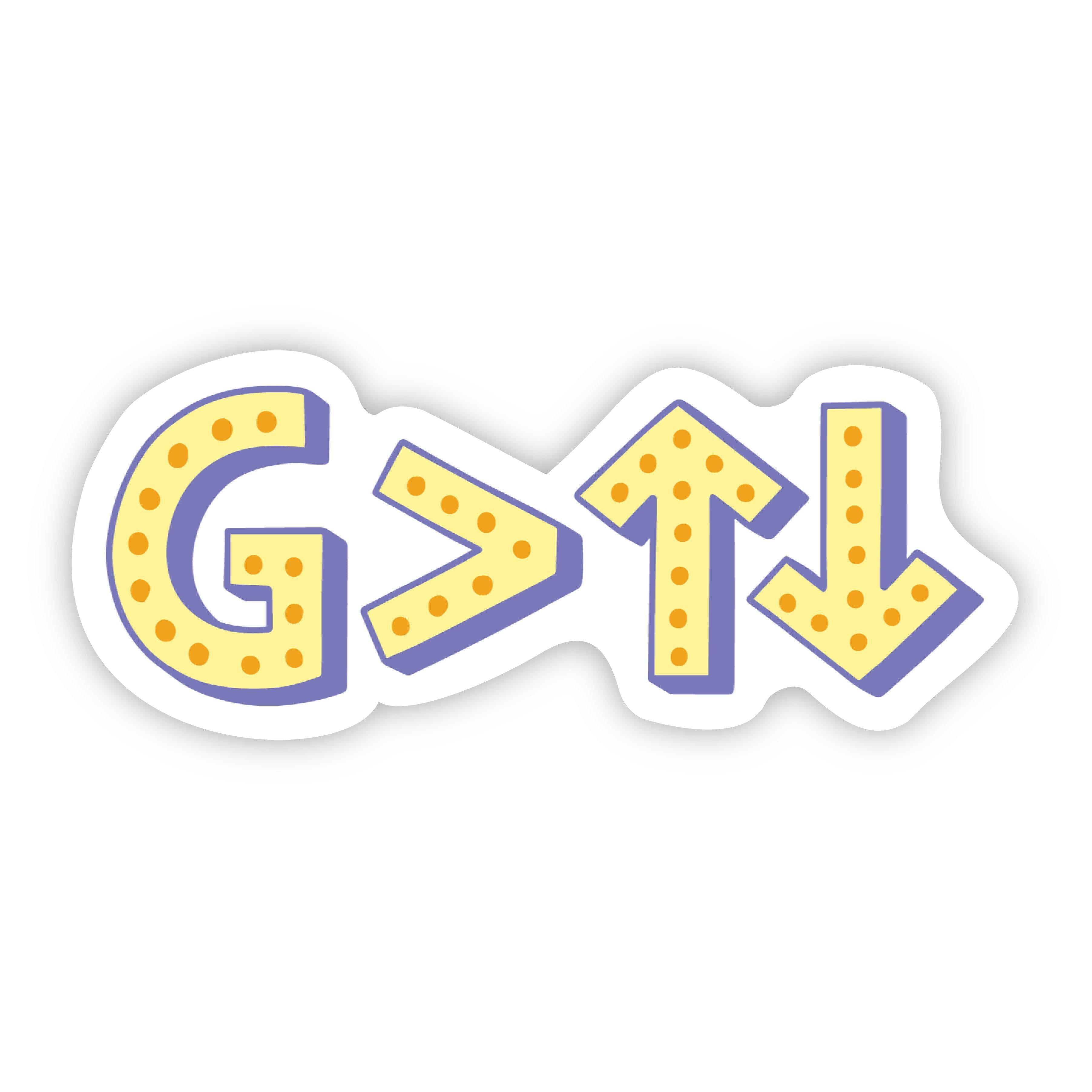  God is Greater than the Highs and Lows Yellow Sticker、mySite、elrpsem3k