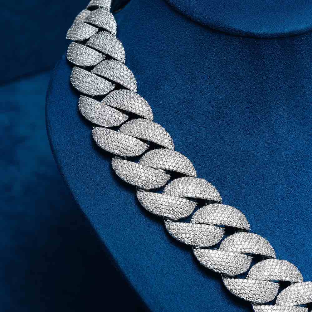 22MM Moissanite 6-Row Miami Cuban Link Chain 14K Gold、mySite、hinf8tx79