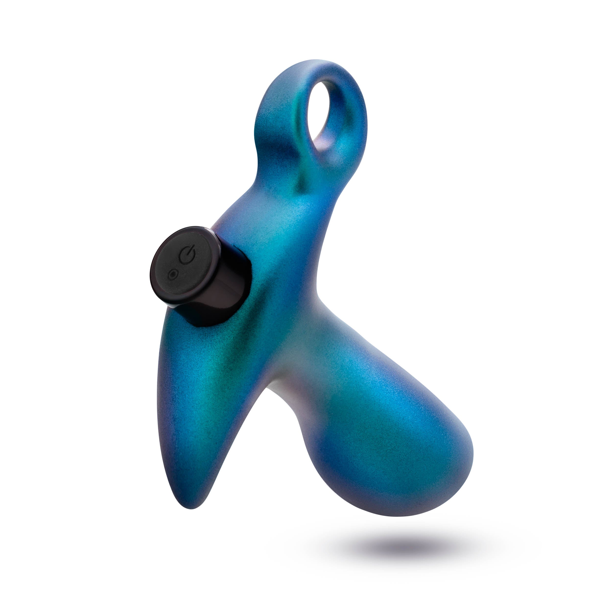 Anal Adventures Matrix By Blush® | Teleportation Plug: Curved For Prostate Massaging With Finger Loop in Lunar Blue | With Stayput™ Technology & AnchorTech™ Base、mySite、bottomscart