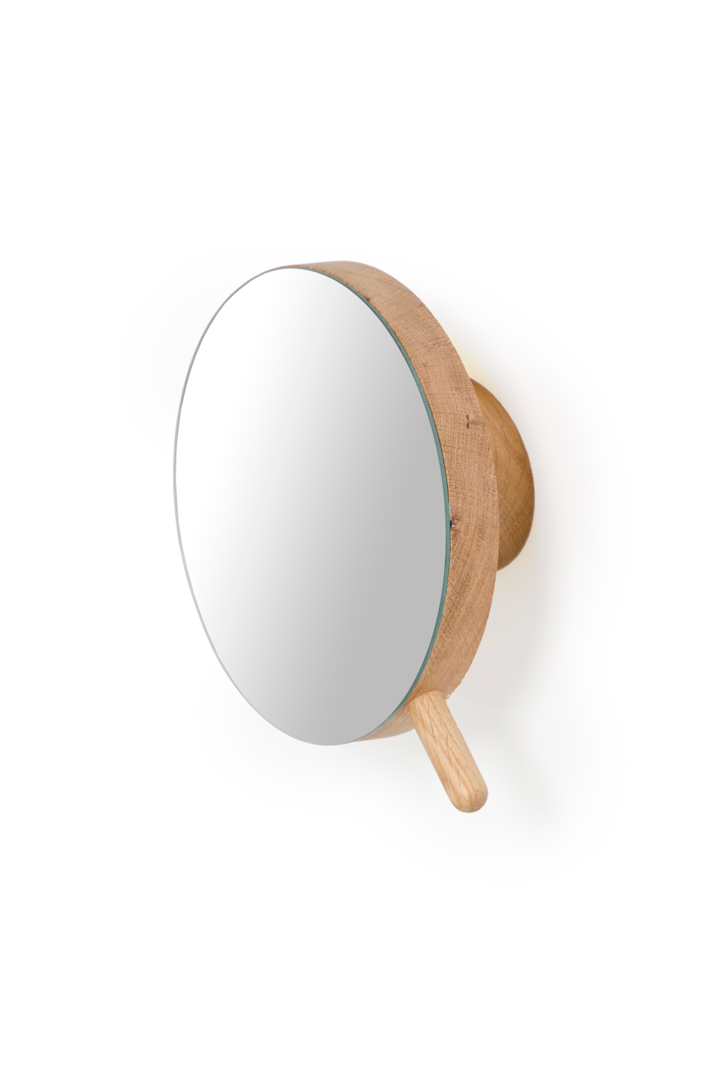 Oak Wall Magnifying Vanity Mirror | Wireworks、mySite、neckold
