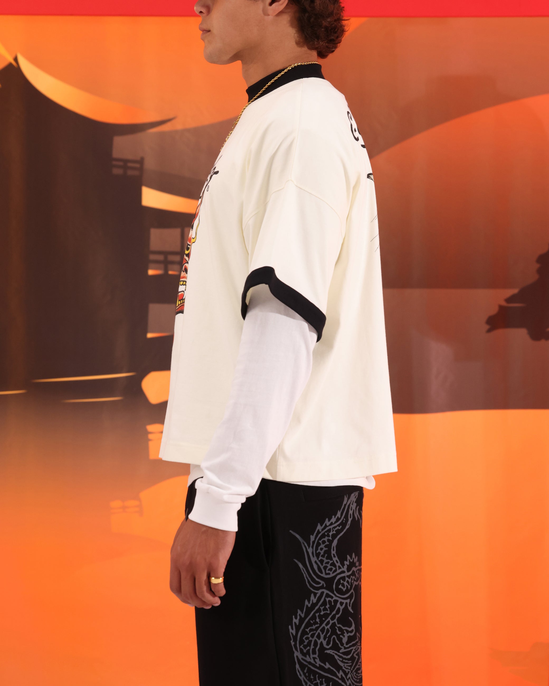 Ed Hardy Devil Ringer T-Shirt Off White、mySite、zt4zffjzw