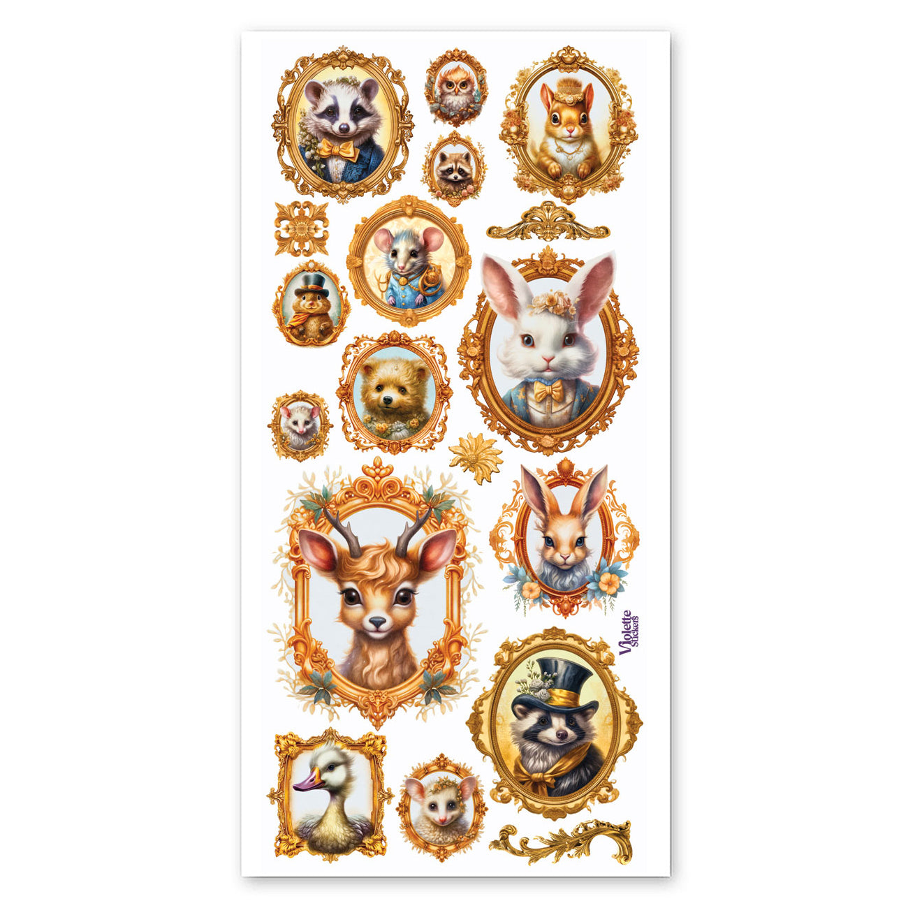  Gold-Framed Critters Stickers、mySite、ghnorth