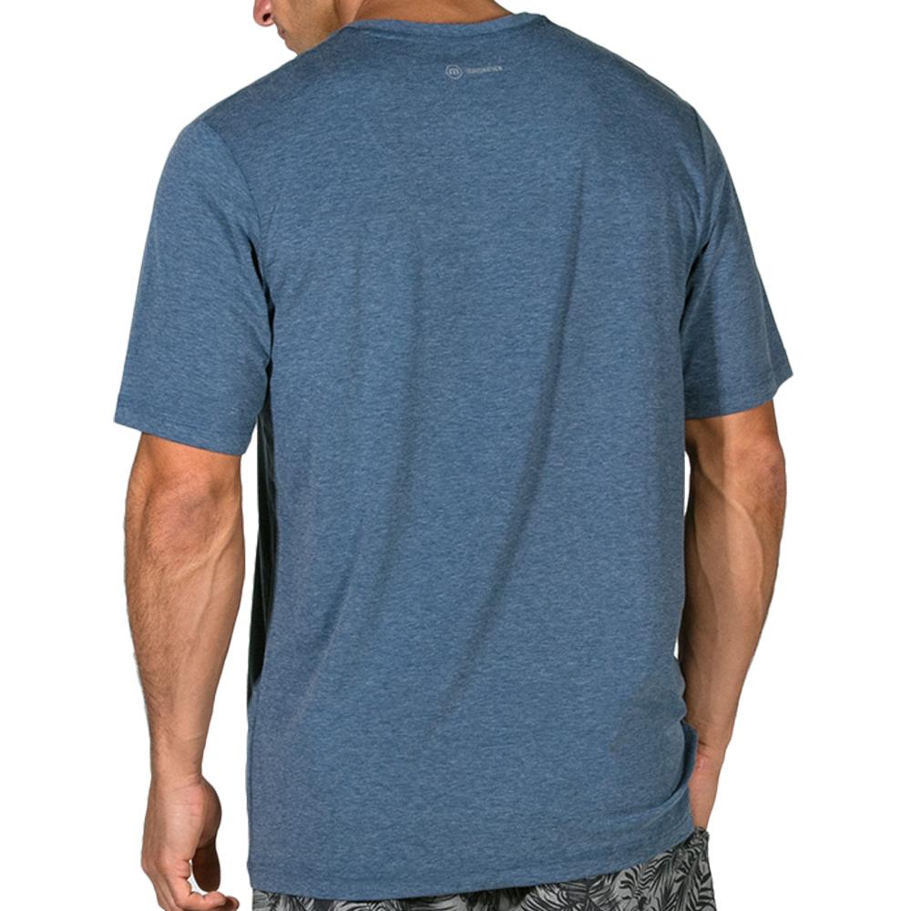 Travis Mathew Uncle Bob 2.0 V Neck T-Shirt Heather Dark Denim