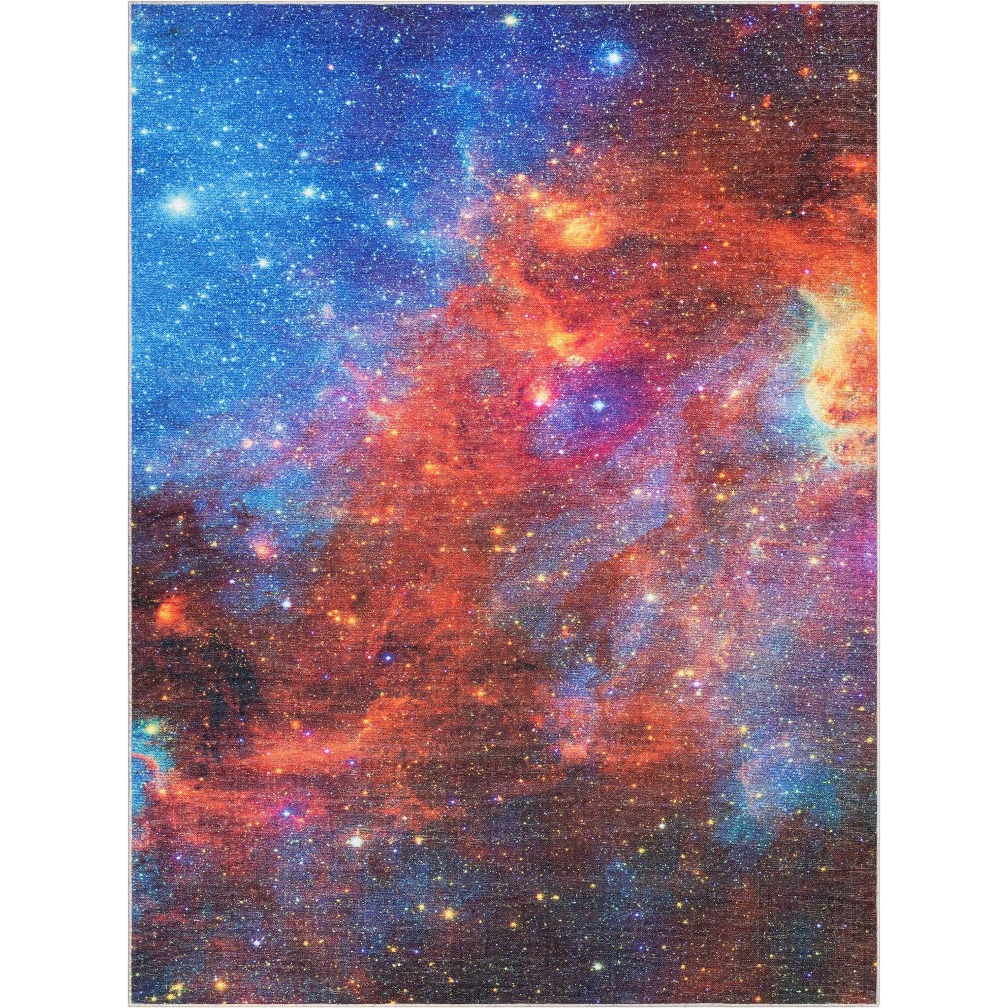 Celestial Space Flat Weave Modern Abstract Multi 5'3 x 7'3 Rug、mySite、gigharbornorthrealestate