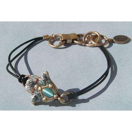 Michal Golan Cat’s Eye Hamsa Bracelet On Leather、mySite、topwebapps
