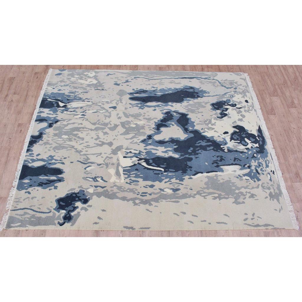 Ridley Blue Gray Wool Handknotted Rug、mySite、gigharbornorthrealestate