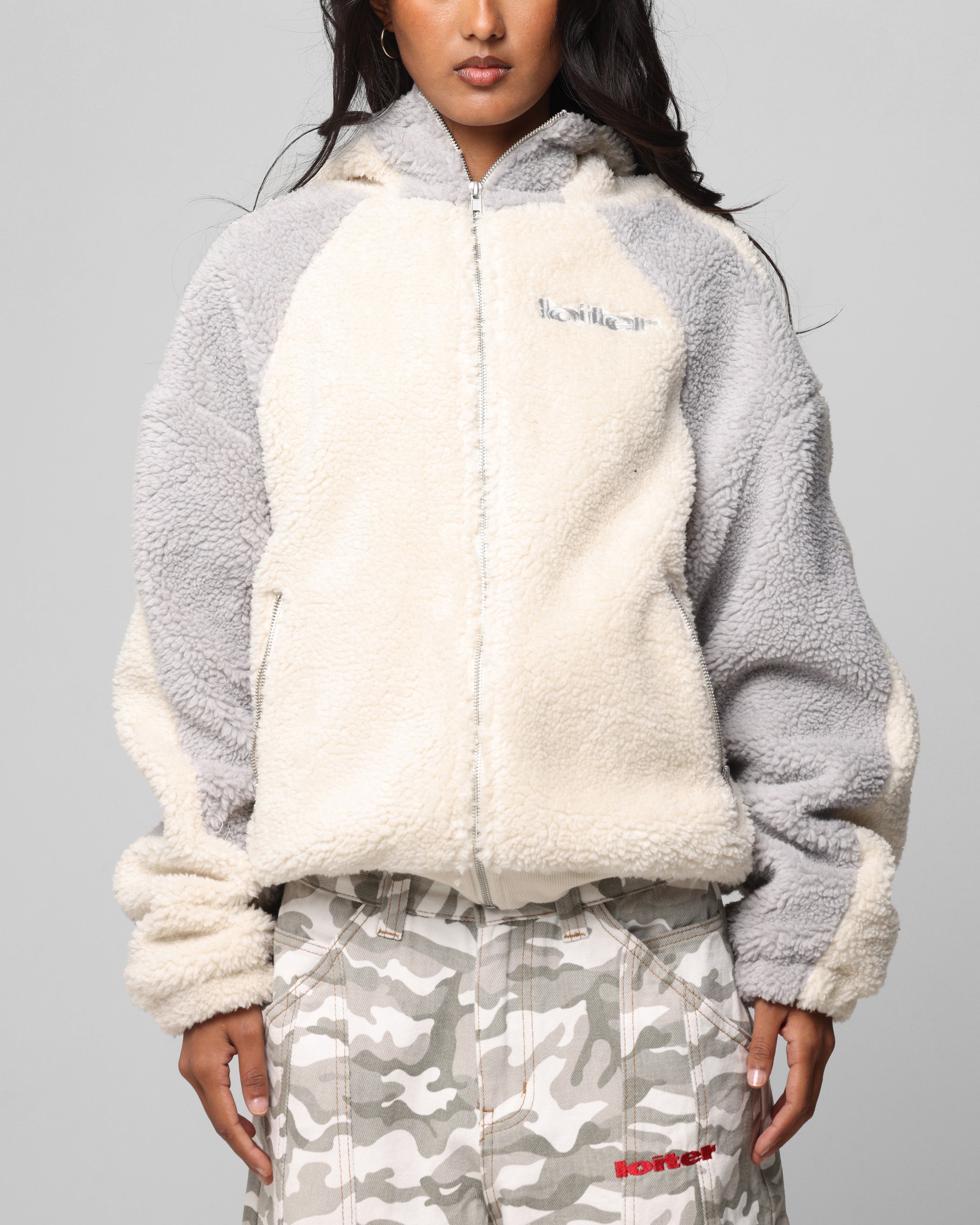 Loiter Speedway Fleece Jacket Stone、mySite、zt4zffjzw