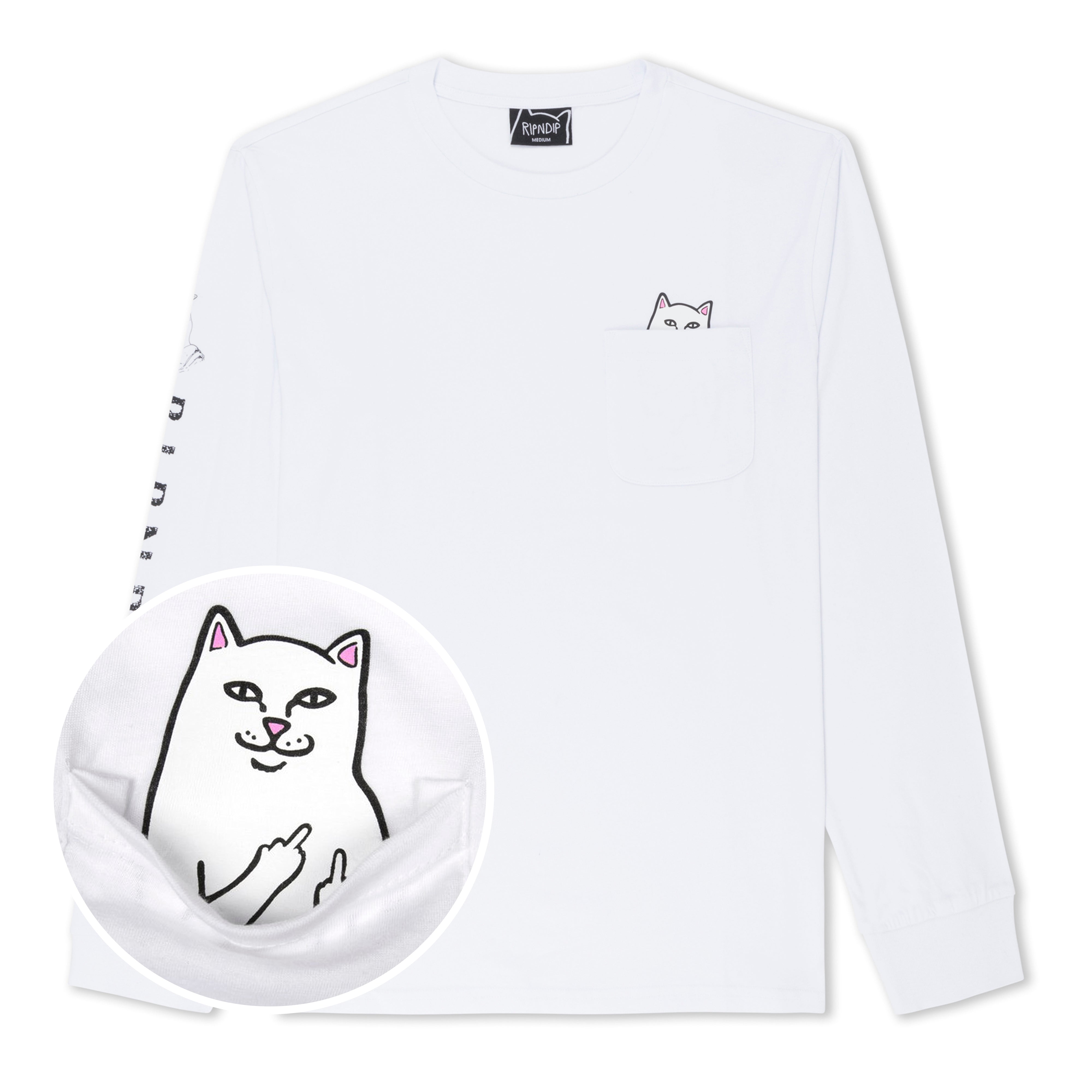  Lord Nermal L/S Pocket Tee (White)、mySite、merchandisen
