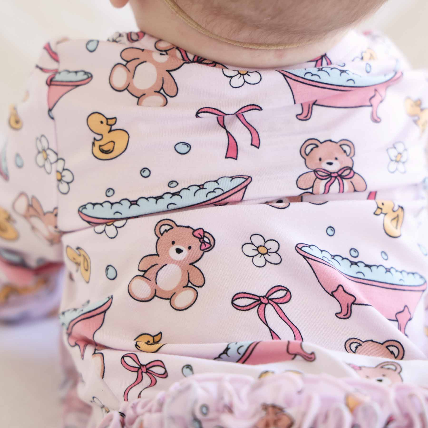  Bathtime Besties Ruffle Zipper Footie | Pink、mySite、layawaytickets