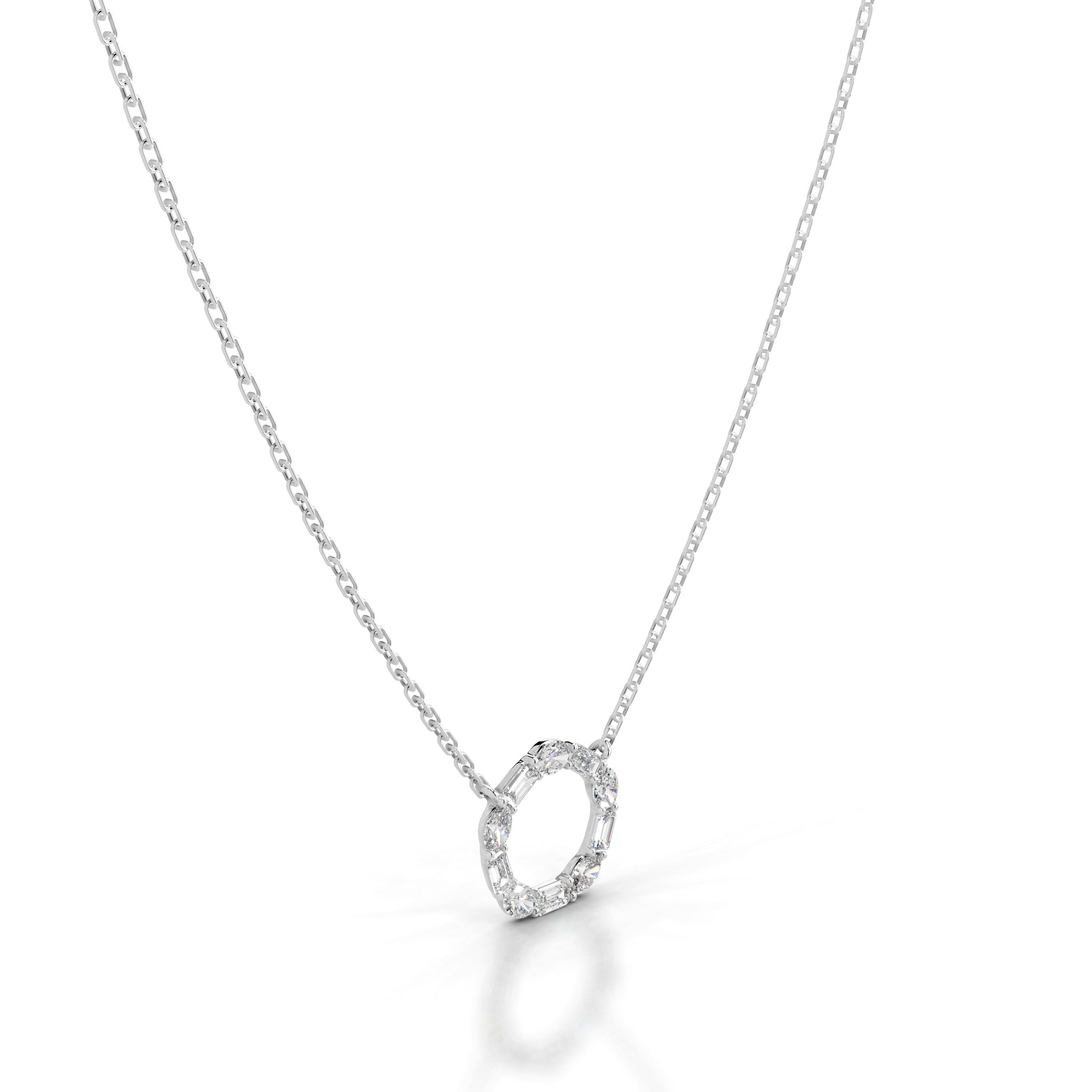 Lottie Lab Grown Diamond Hoop Pendant - 18K White Gold、mySite、hinf8tx79