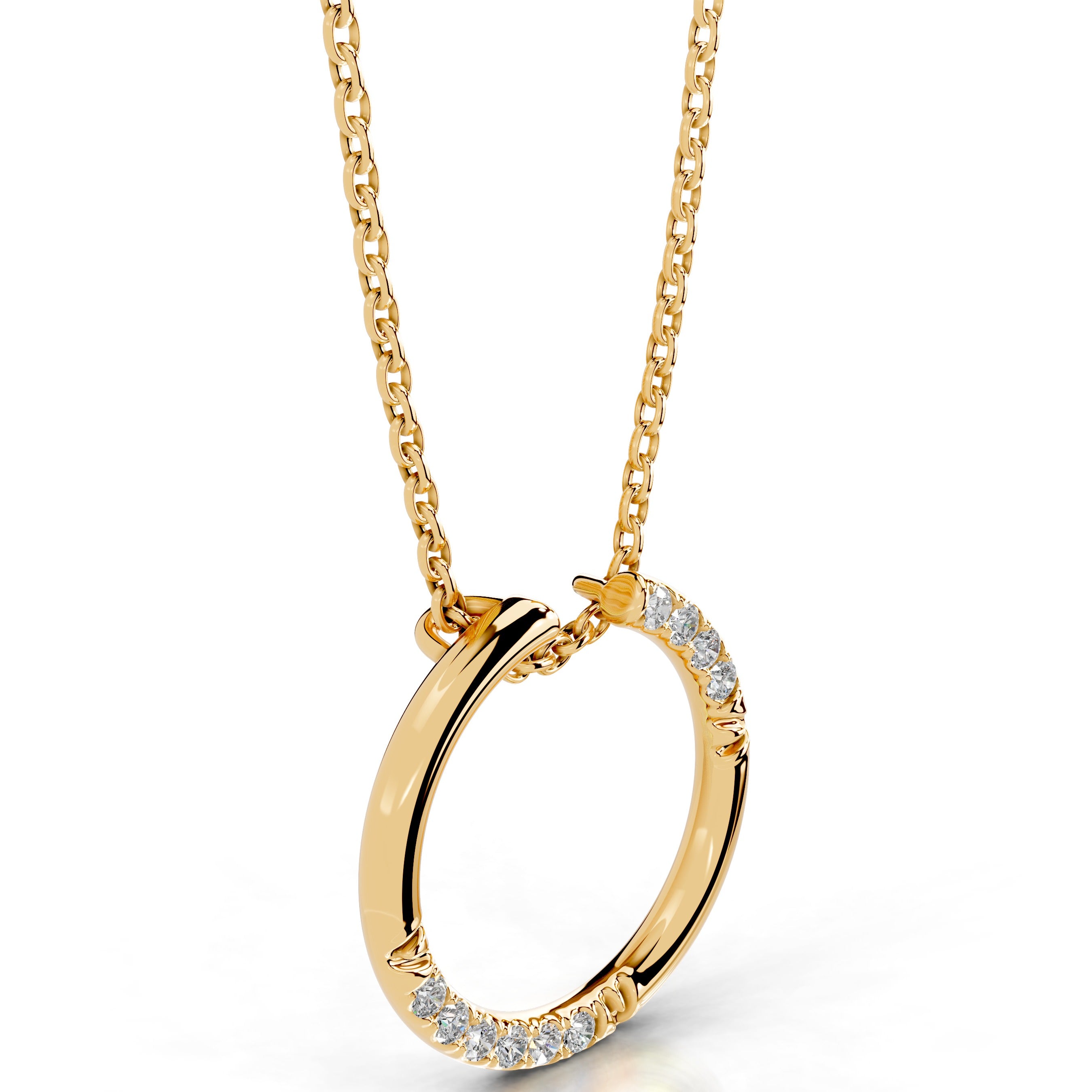 Everlasting Lab Grown Diamond Necklace - 18K Yellow Gold、mySite、hinf8tx79