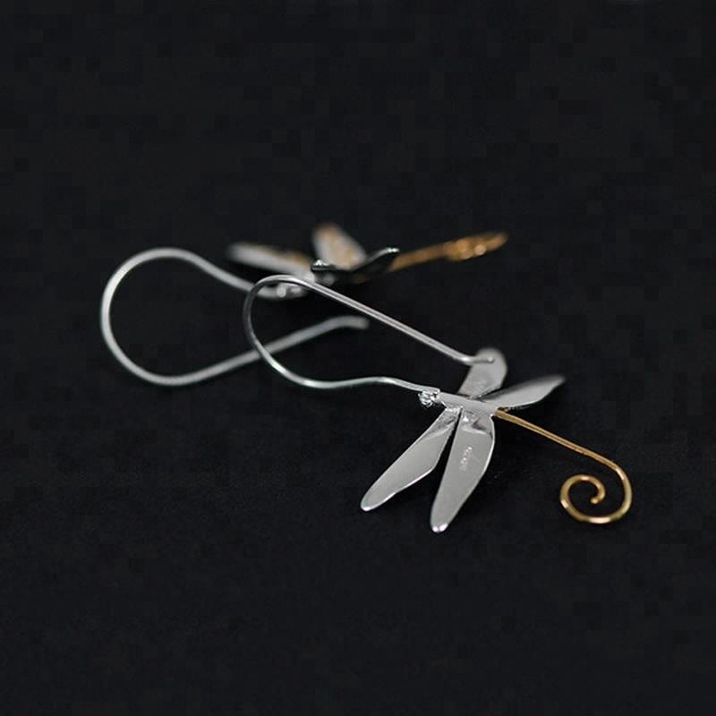 Dainty Dragonfly Sterling Silver Jewelry Earrings and Necklace Handmade Works of Art!、mySite、g9winljtr