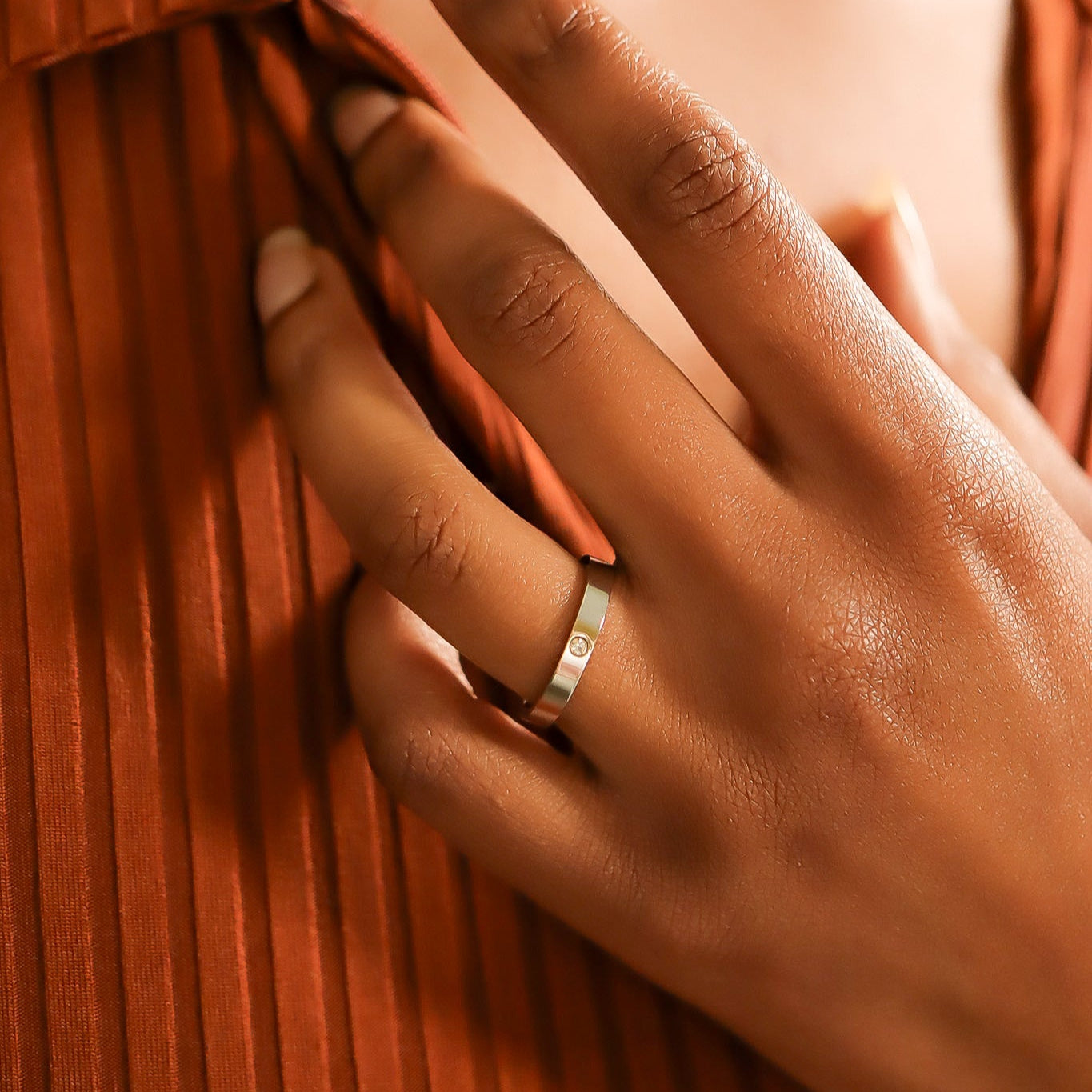 Stainless Steel Birthstone Engravable Stacking Ring / ZRJ1003、mySite、dreamappss