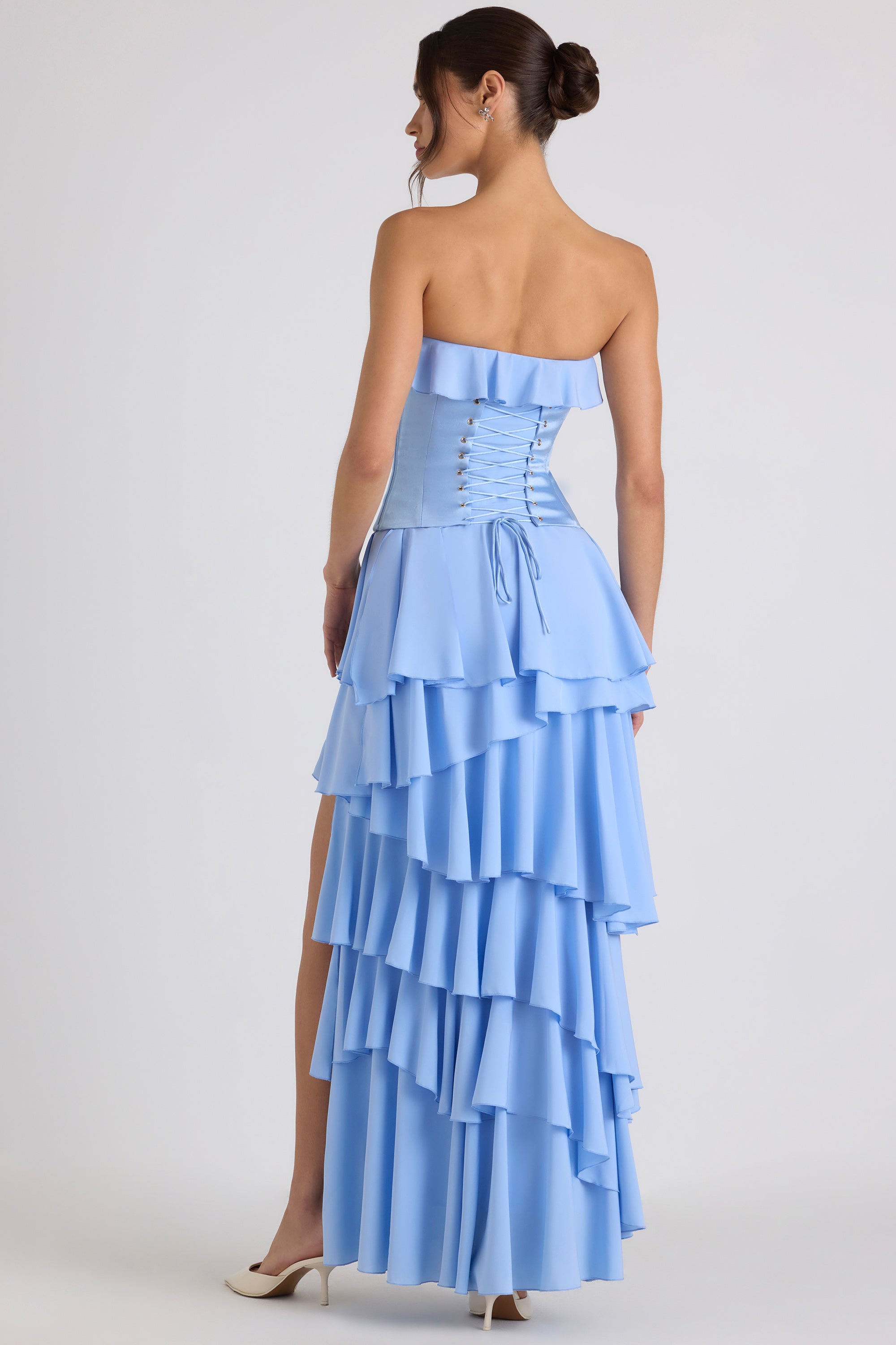 Tiered Corset Gown in Sky Blue、mySite、solidvoid