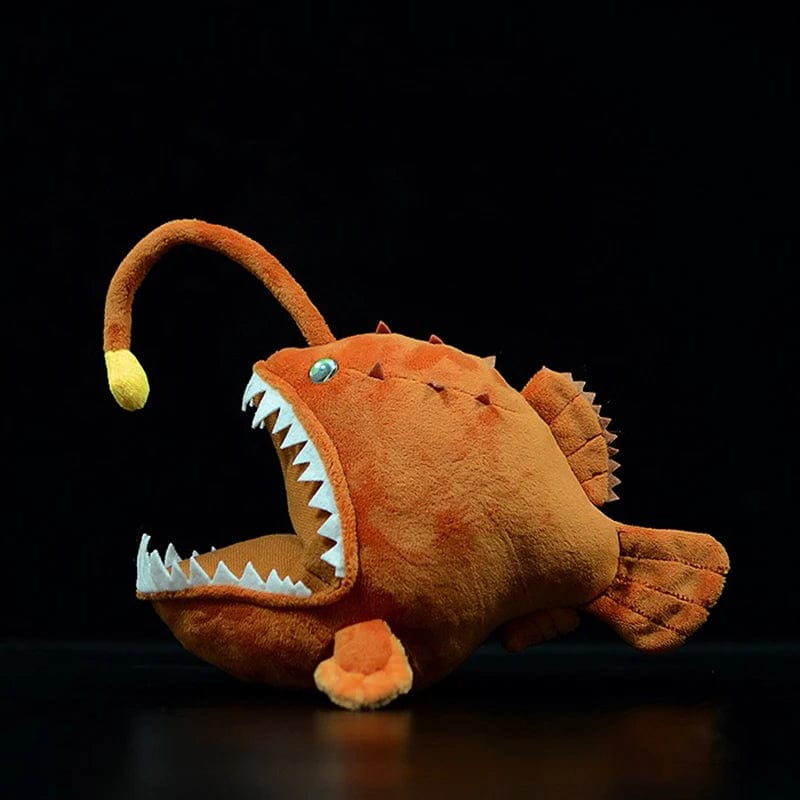 Plush Realistic Lantern Angler Fish Brown Stuffed Animal、mySite、g9winljtr
