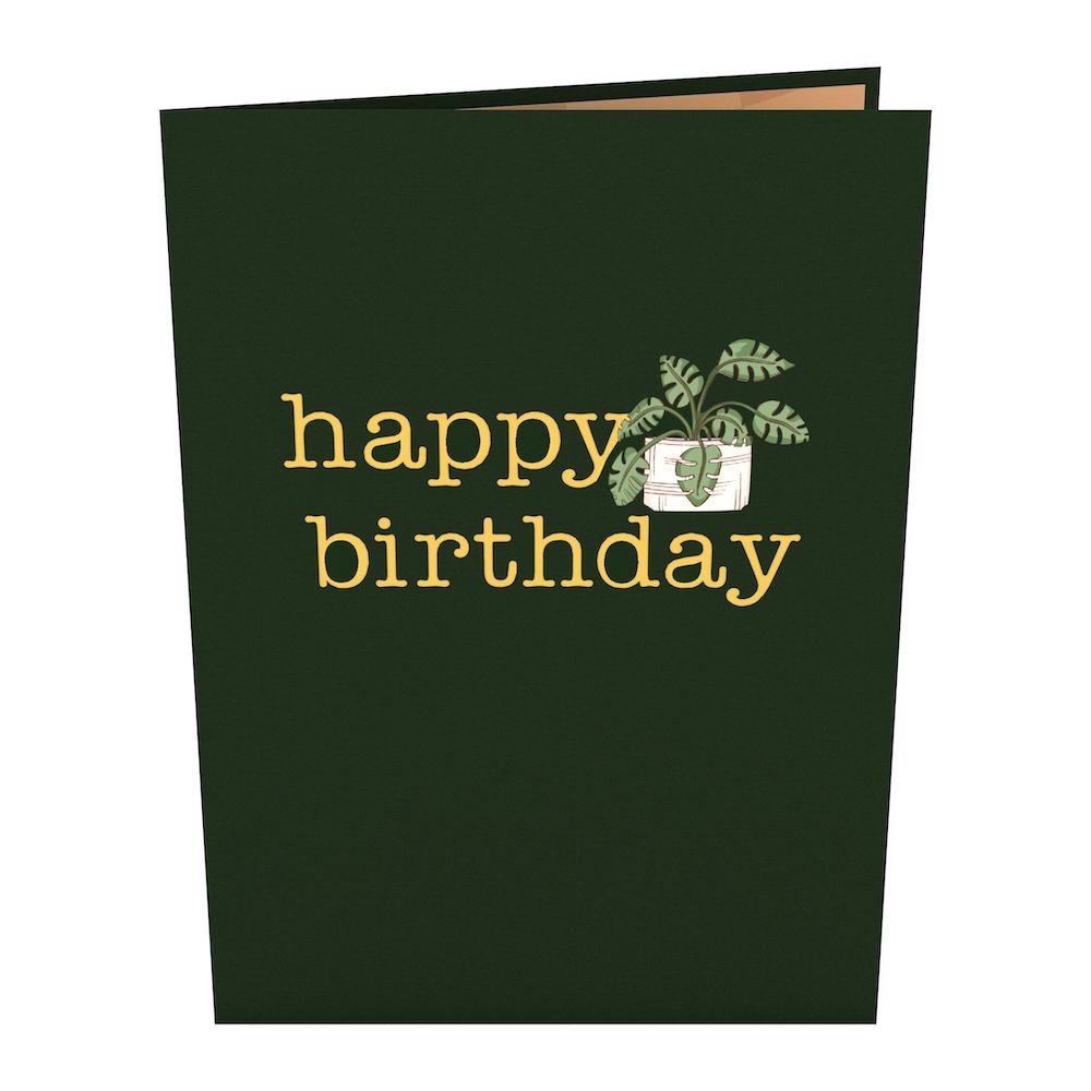 Birthday Houseplants Pop-Up Card、mySite、solidvoid