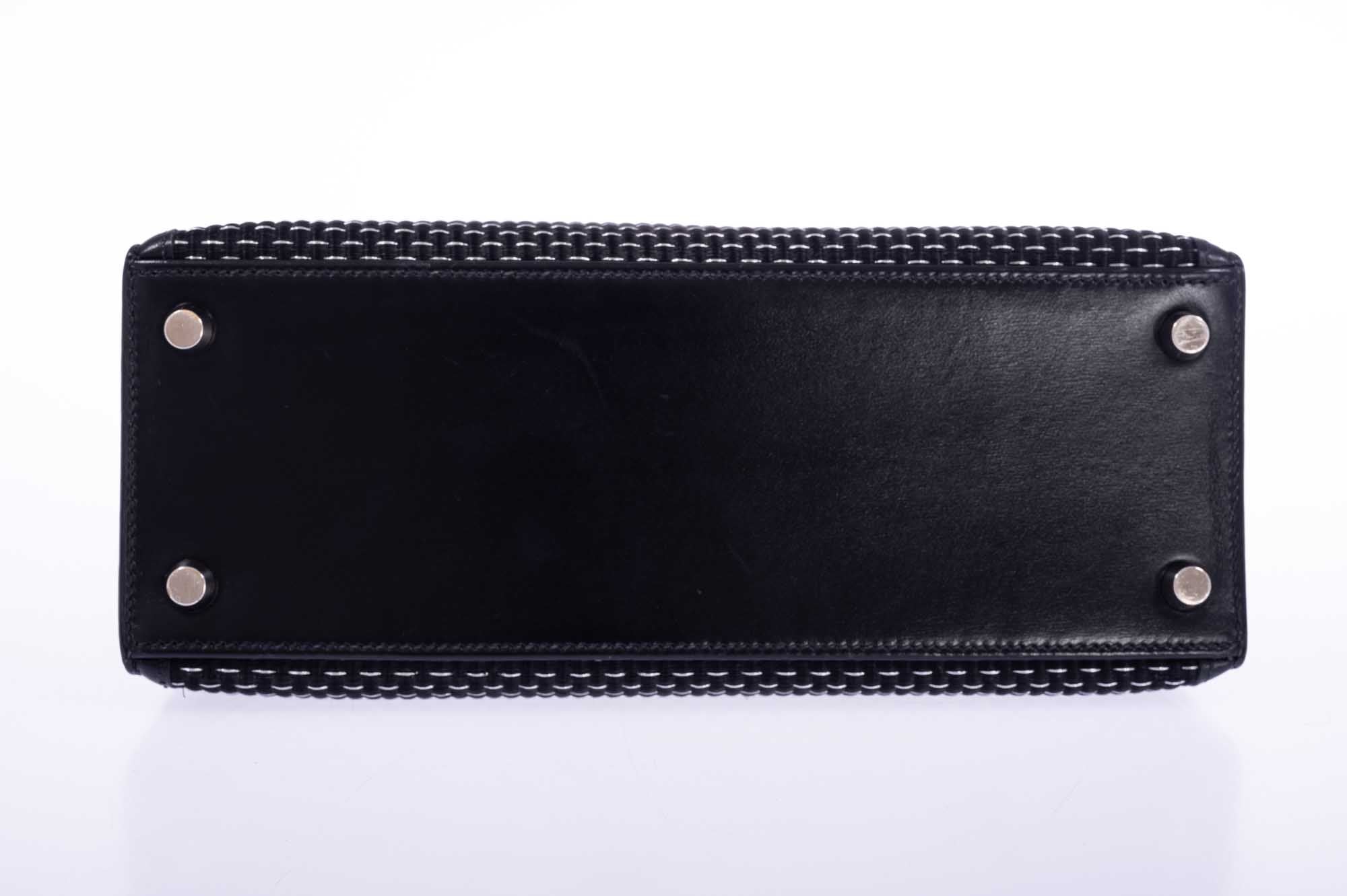 Hermès Kelly 25 Sellier Silver and Noir Crinoline Box Leather Palladium Hardware、mySite、garminoutage.com