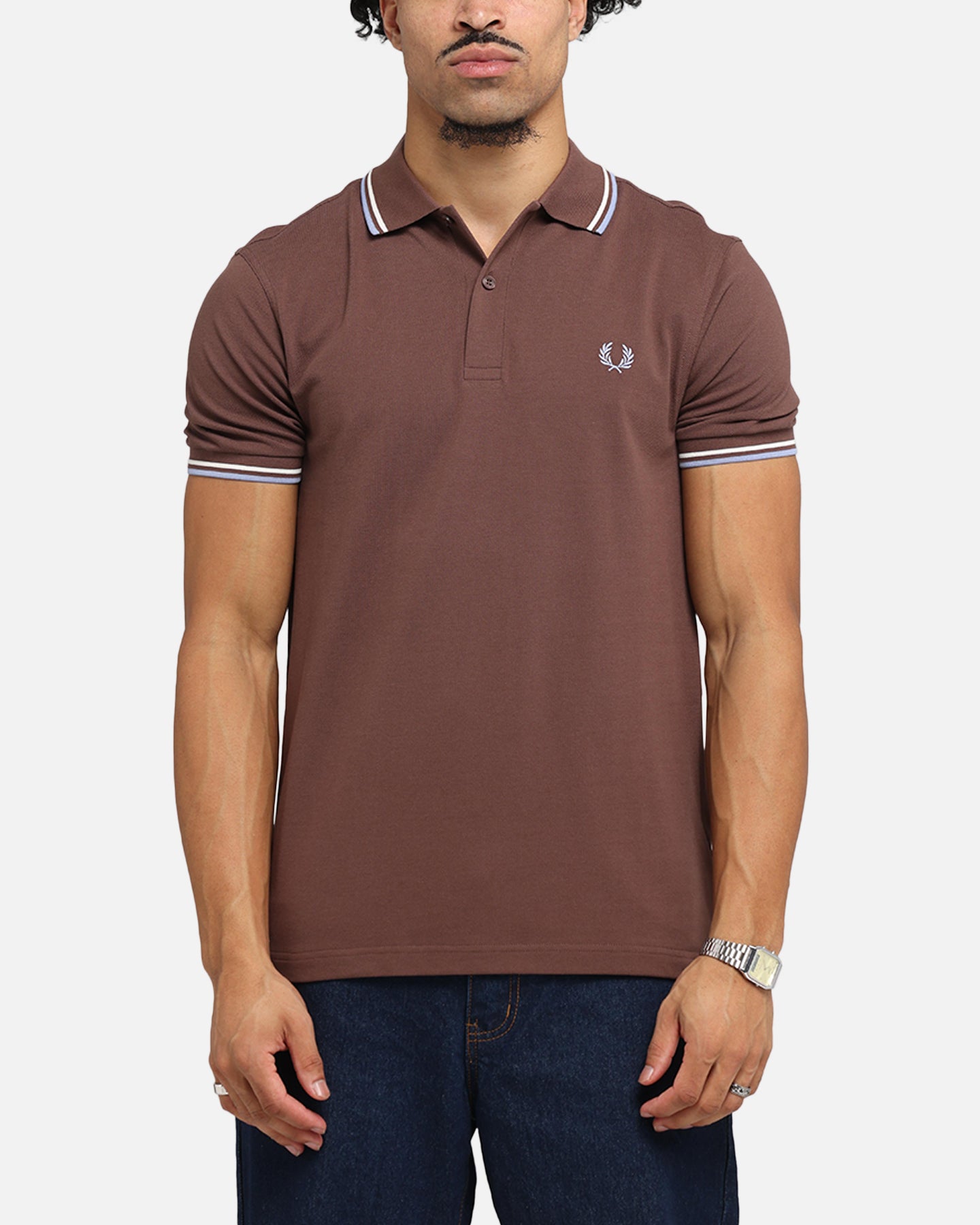 Fred Perry Twin Tipped Polo Shirt Brick、mySite、zt4zffjzw