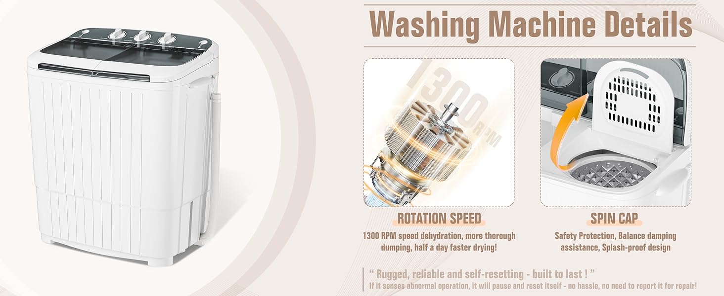 mini washing machine portable washer dryer combo clothes portable washing