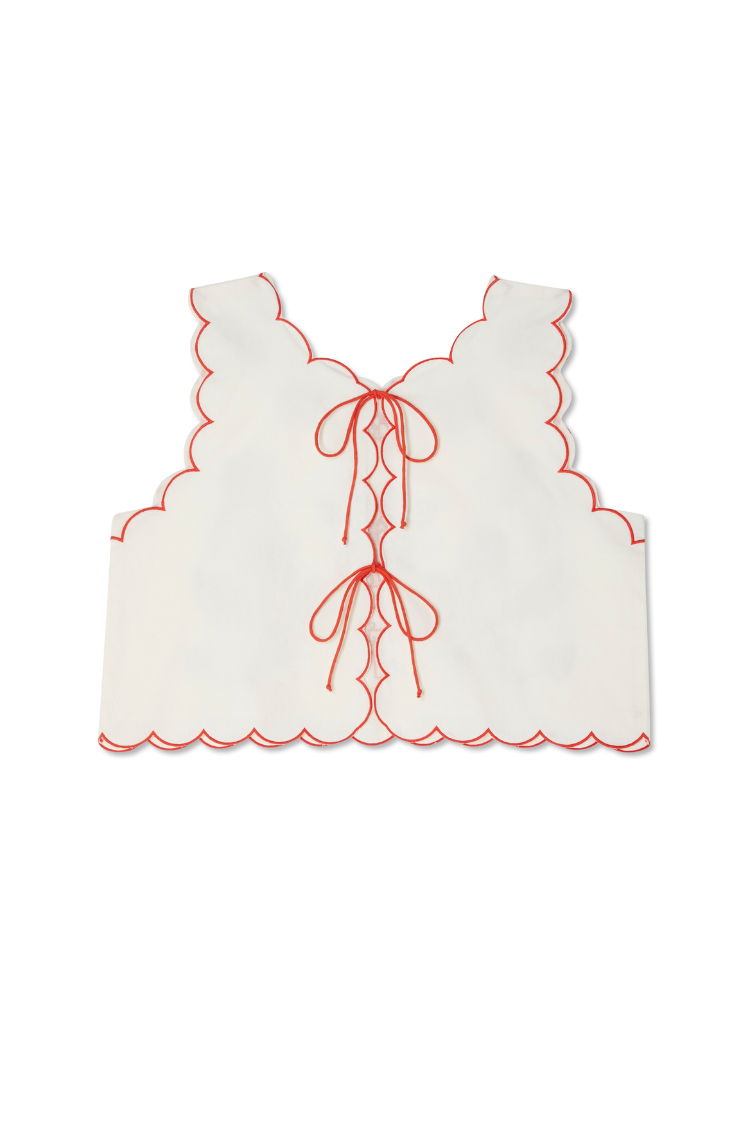 Cream and Red Pollenca Top、mySite、solidvoid