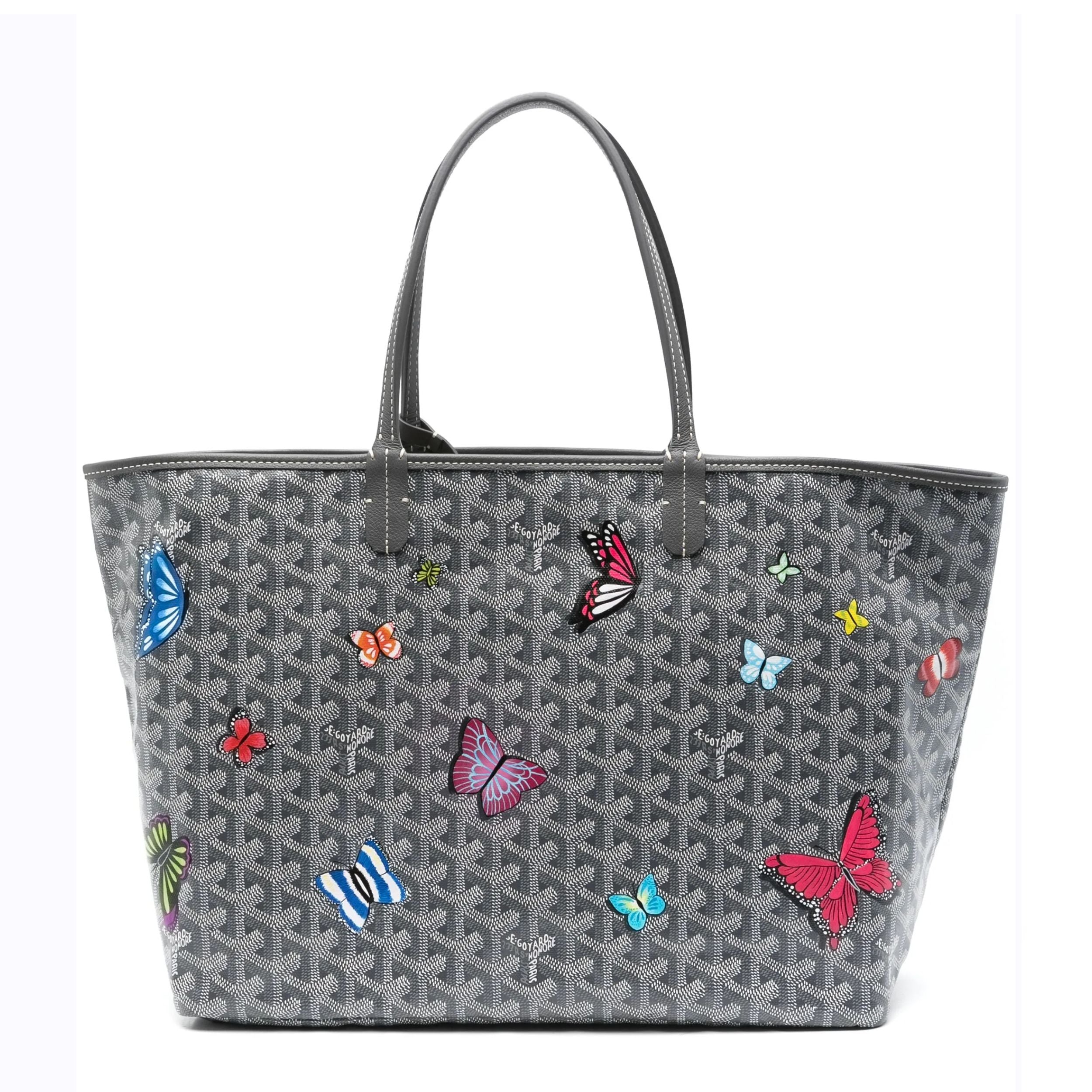 Customised Butterfly Grey Monogram St Louis Tote、mySite、garminoutage.com