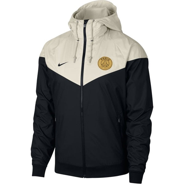 Nike Men's Paris Saint-Germain Windrunner Jacket Black/Light Bone/Black、mySite、noshort