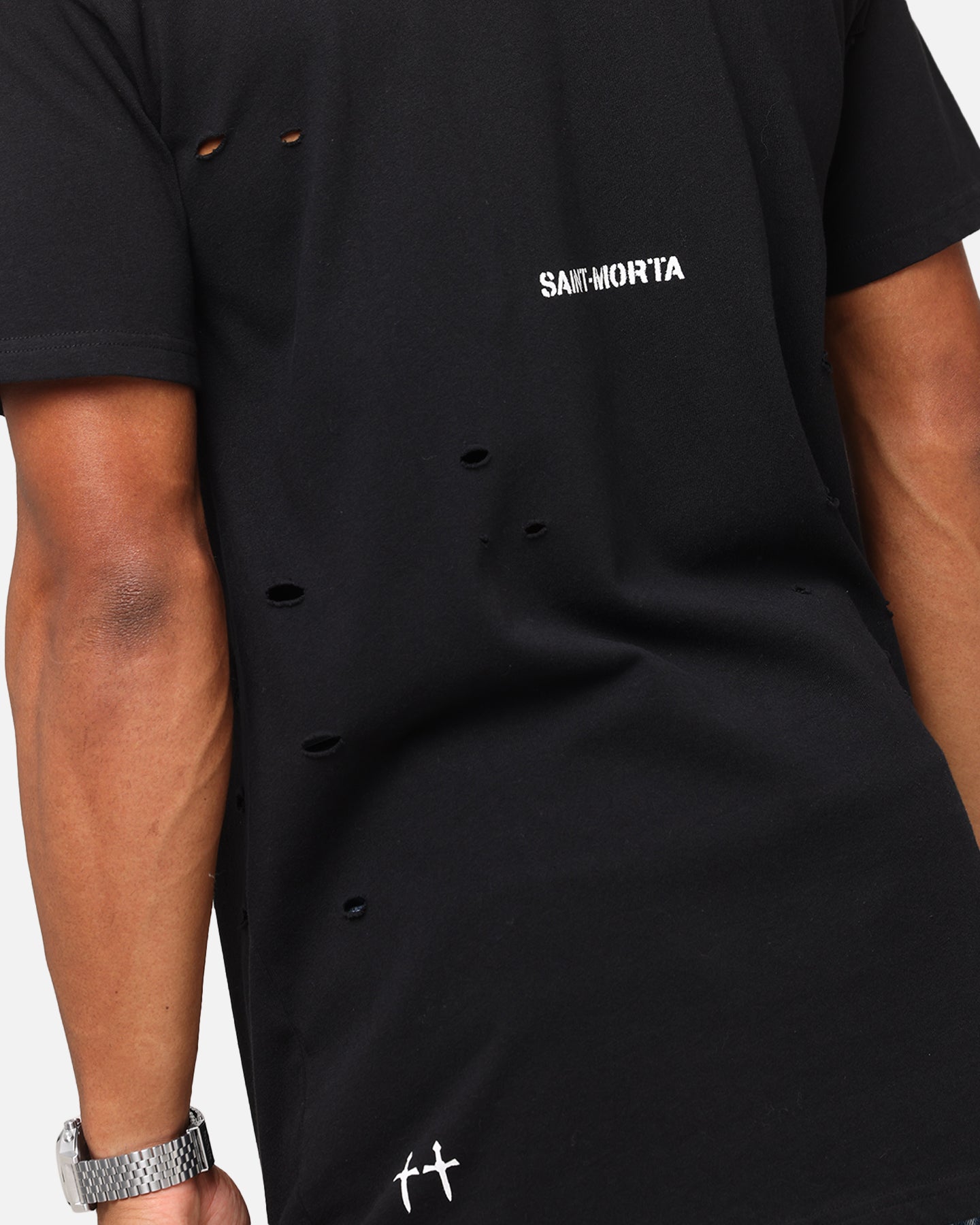 Saint Morta Distressed Lafayette T-Shirt Black、mySite、zt4zffjzw