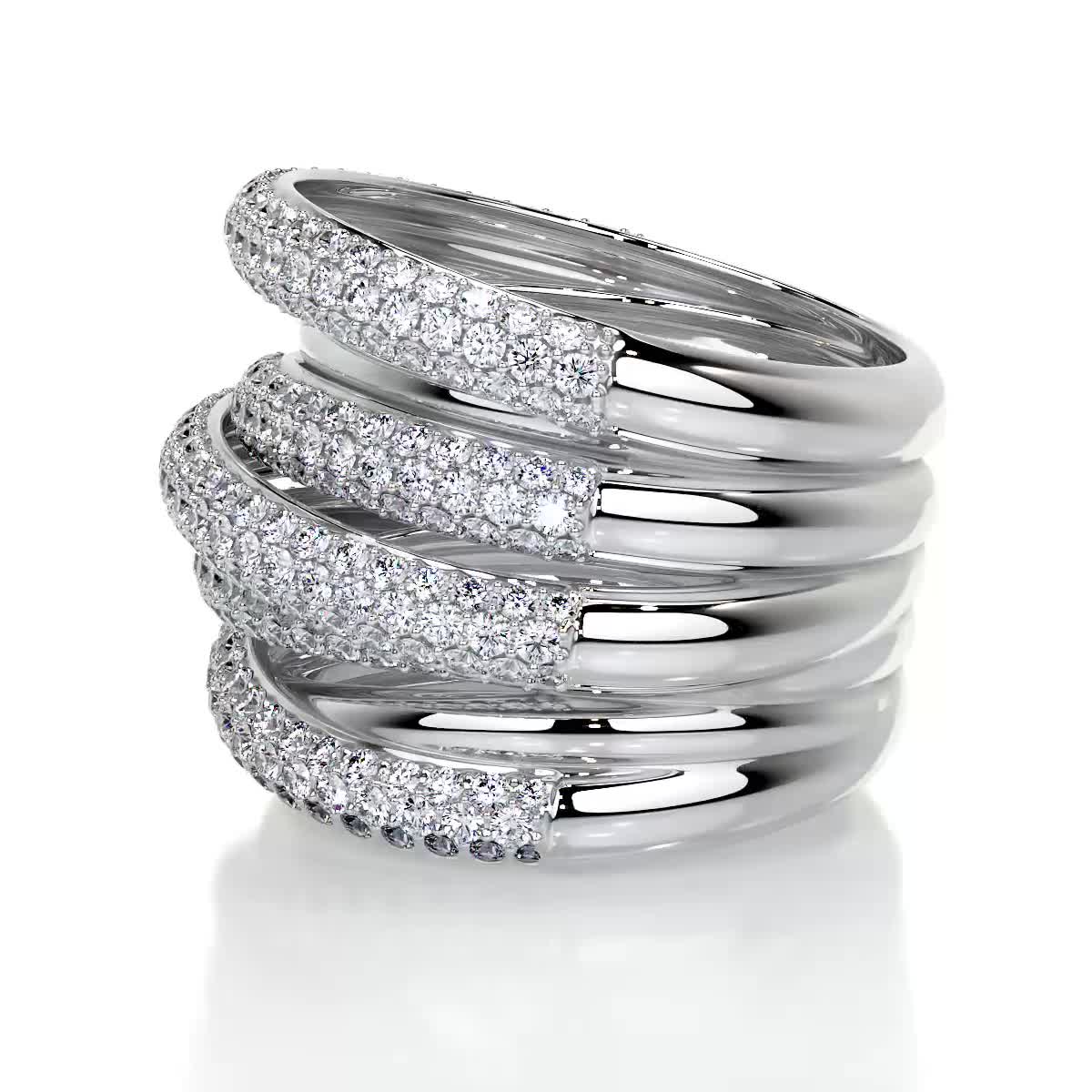 Aurora Diamond Wedding Ring (3 Carat) -14K White Gold、mySite、hinf8tx79