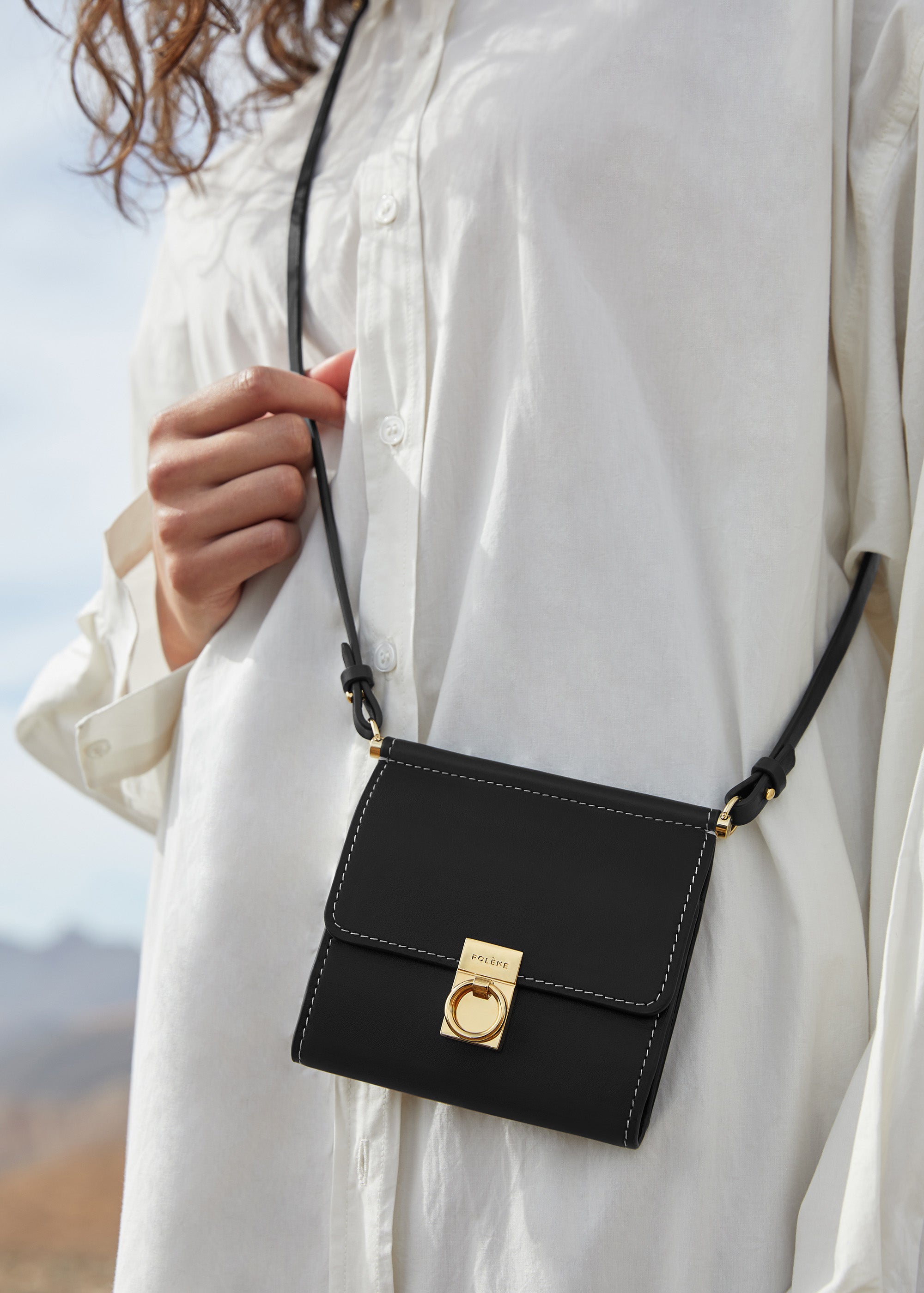 Portefeuille Num茅ro Sept Bandouli猫re - Noir Lisse、mySite、camillekostekn