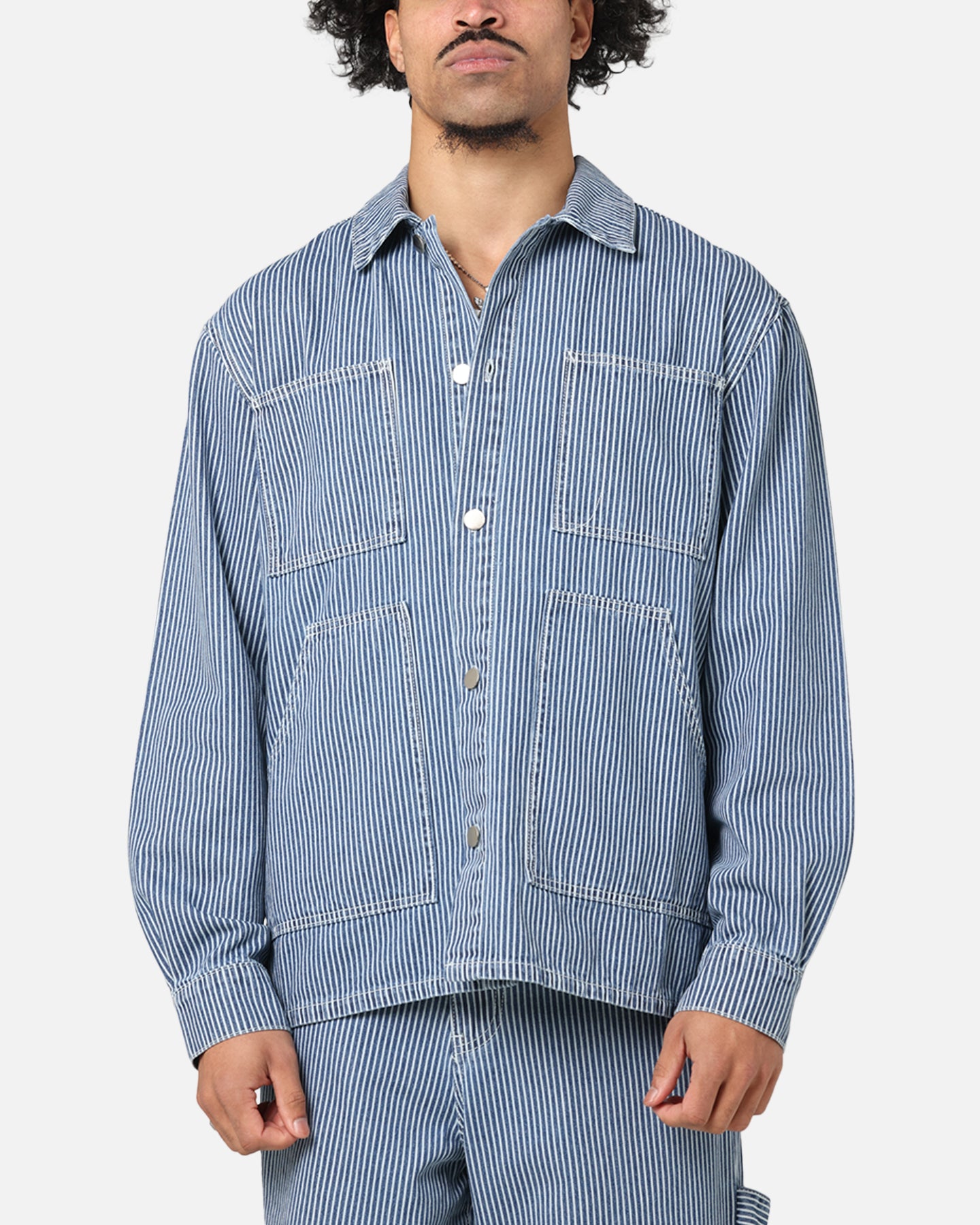 XXIII Striped Work Jacket Navy Stripe、mySite、zt4zffjzw