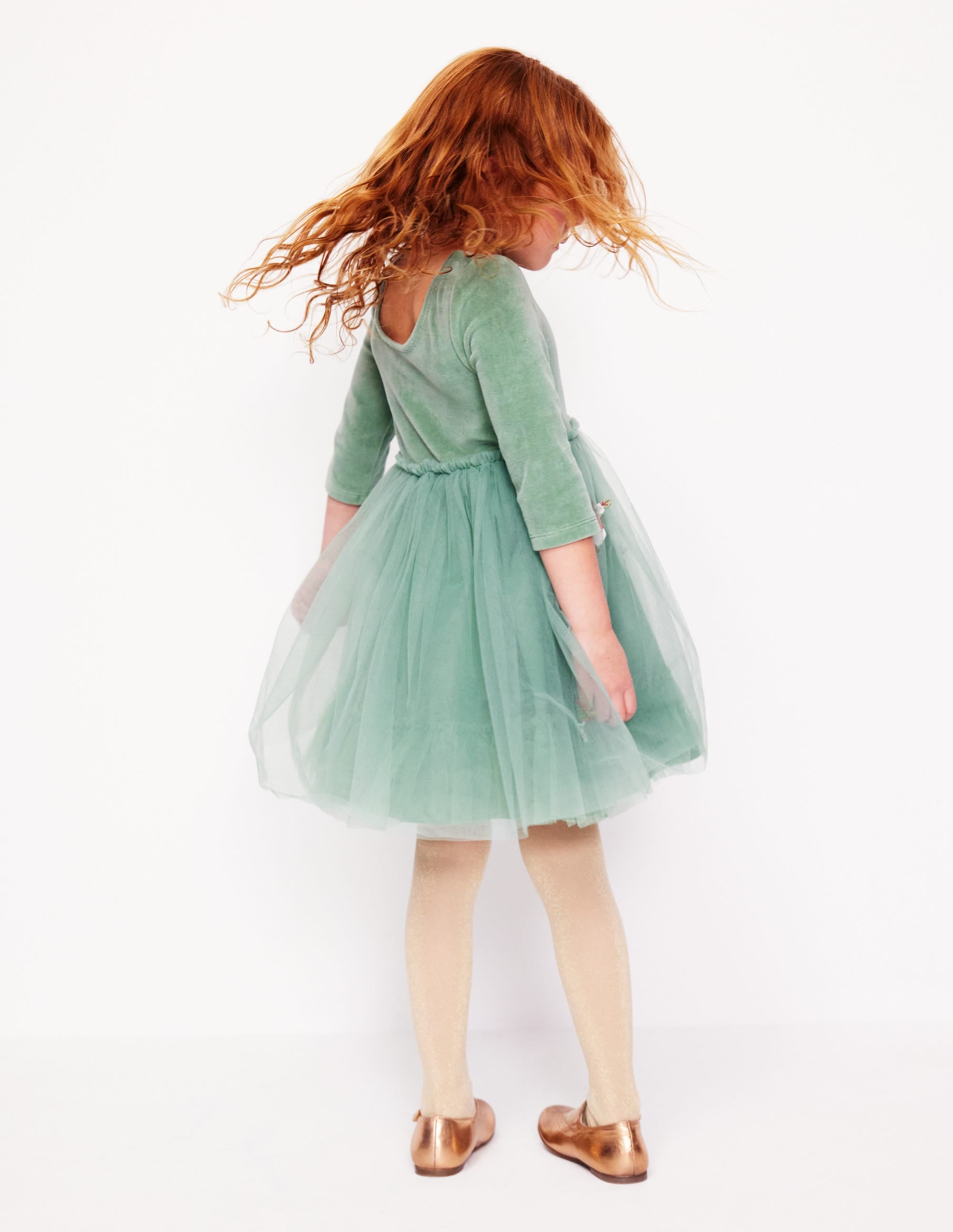  Velvet Tulle Appliqué Dress-Eucalyptus Robins、mySite、ashleygrahame
