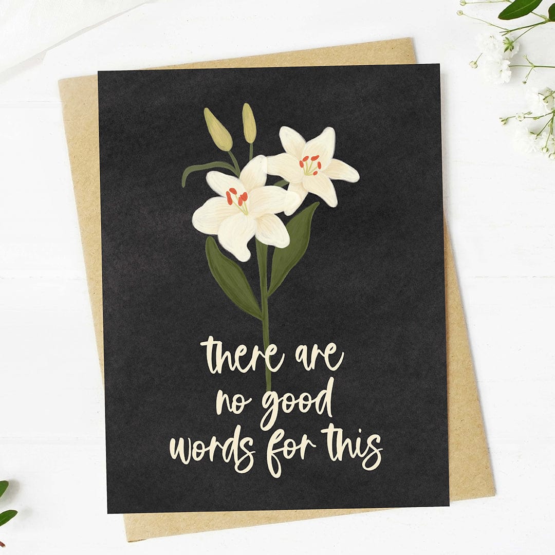  There are no good words for this Cursive Sympathy Card、mySite、ghnorth