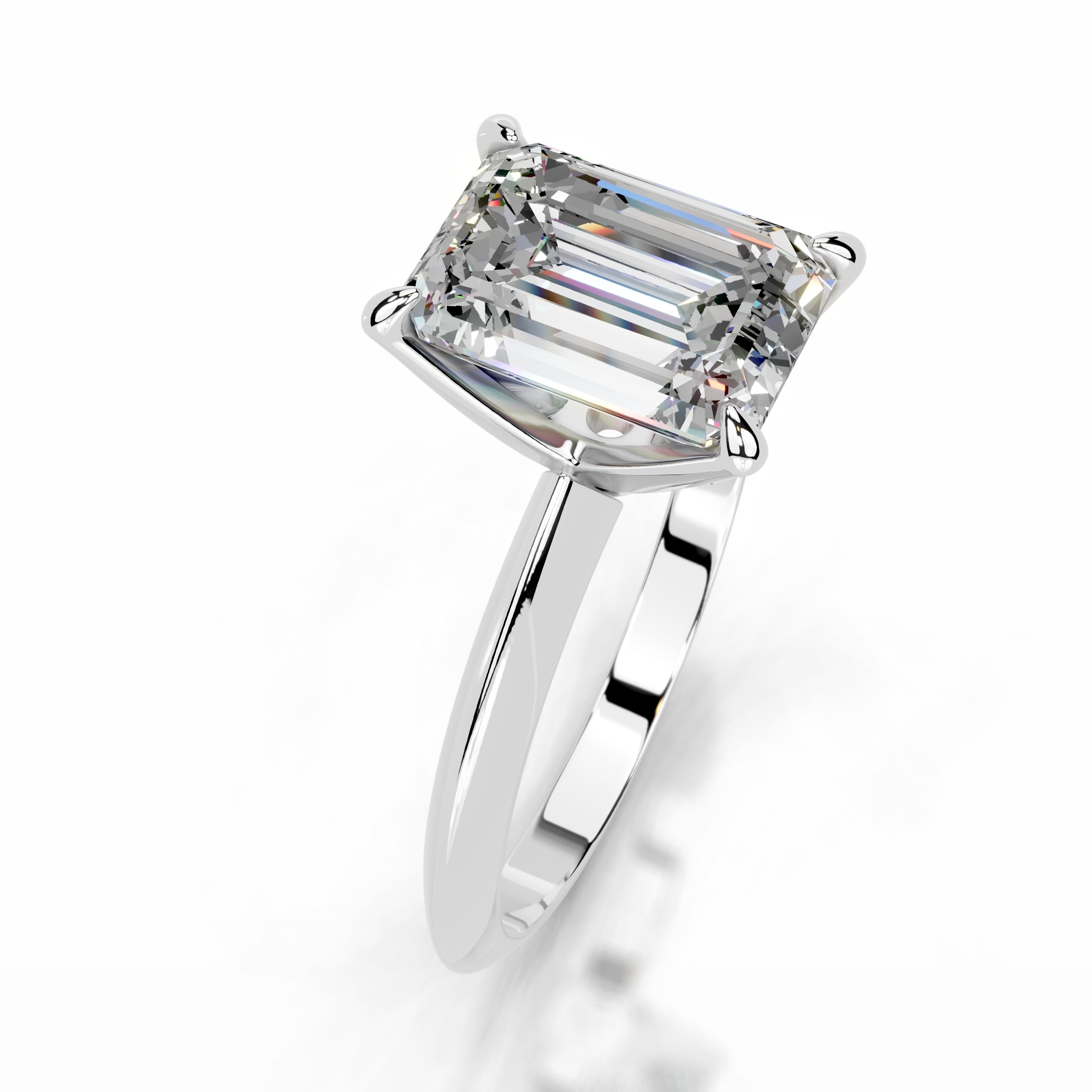 Evie Moissanite Ring - Platinum、mySite、hinf8tx79