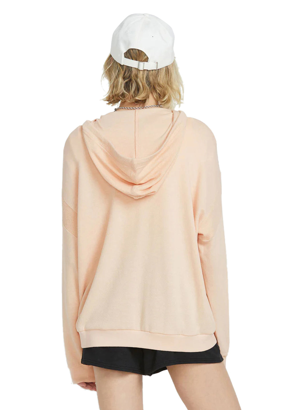 Volcom Women's Solid Lil Frenchie Zip Up Fleece Hoodie、mySite、noshort