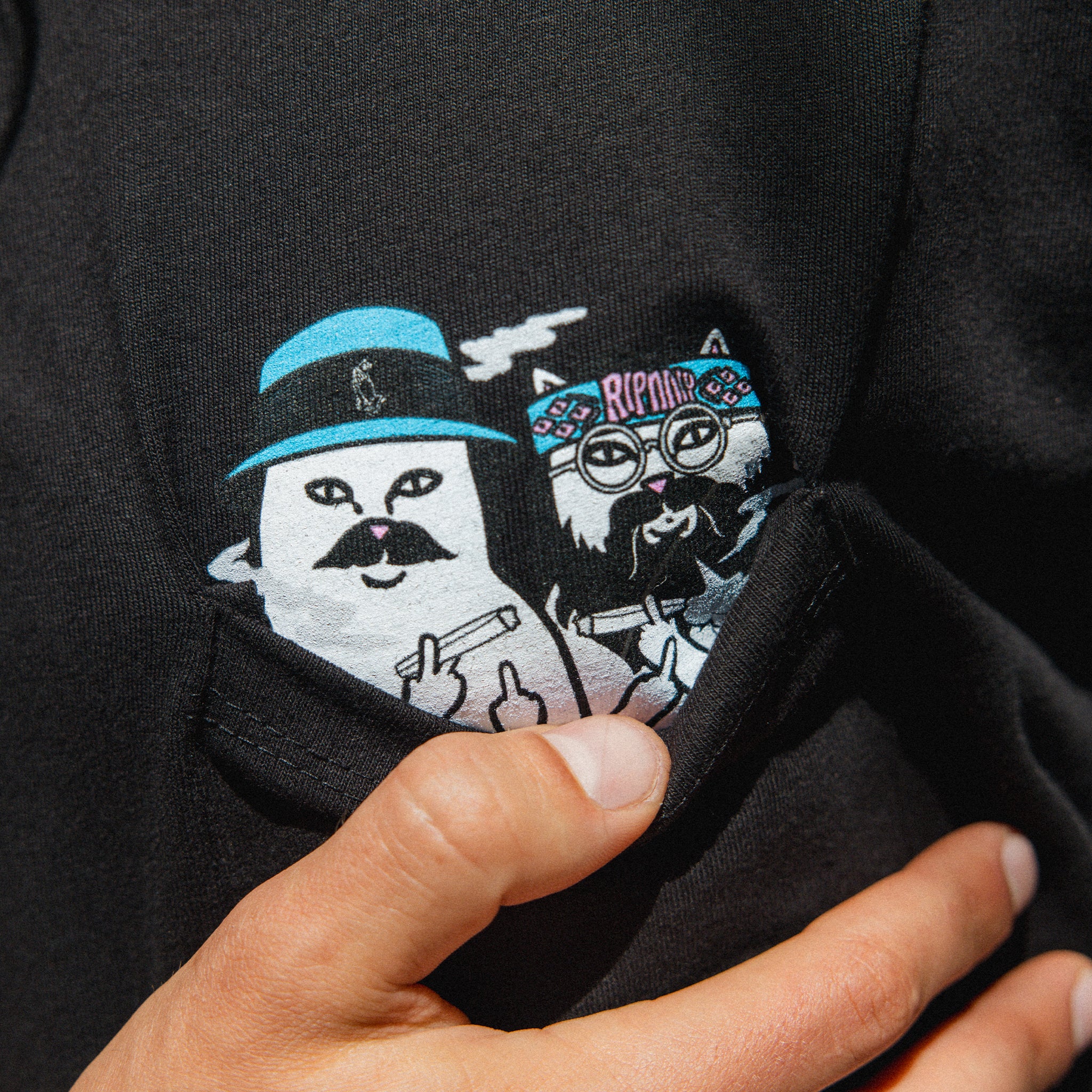  Cheech and Nerm Pocket Tee (Black)、mySite、merchandisen